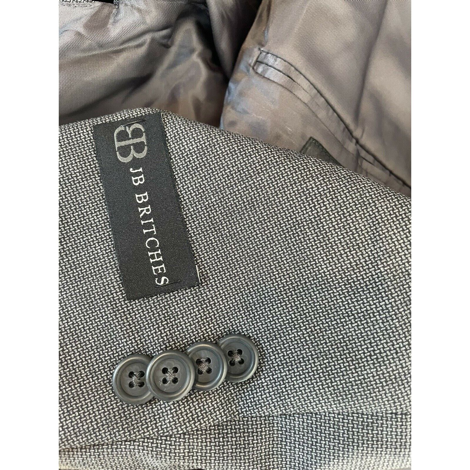 Other JB Britches Mens 42R Logan Gray Wool Sport Coat Blazer Size 42R - 5 Thumbnail