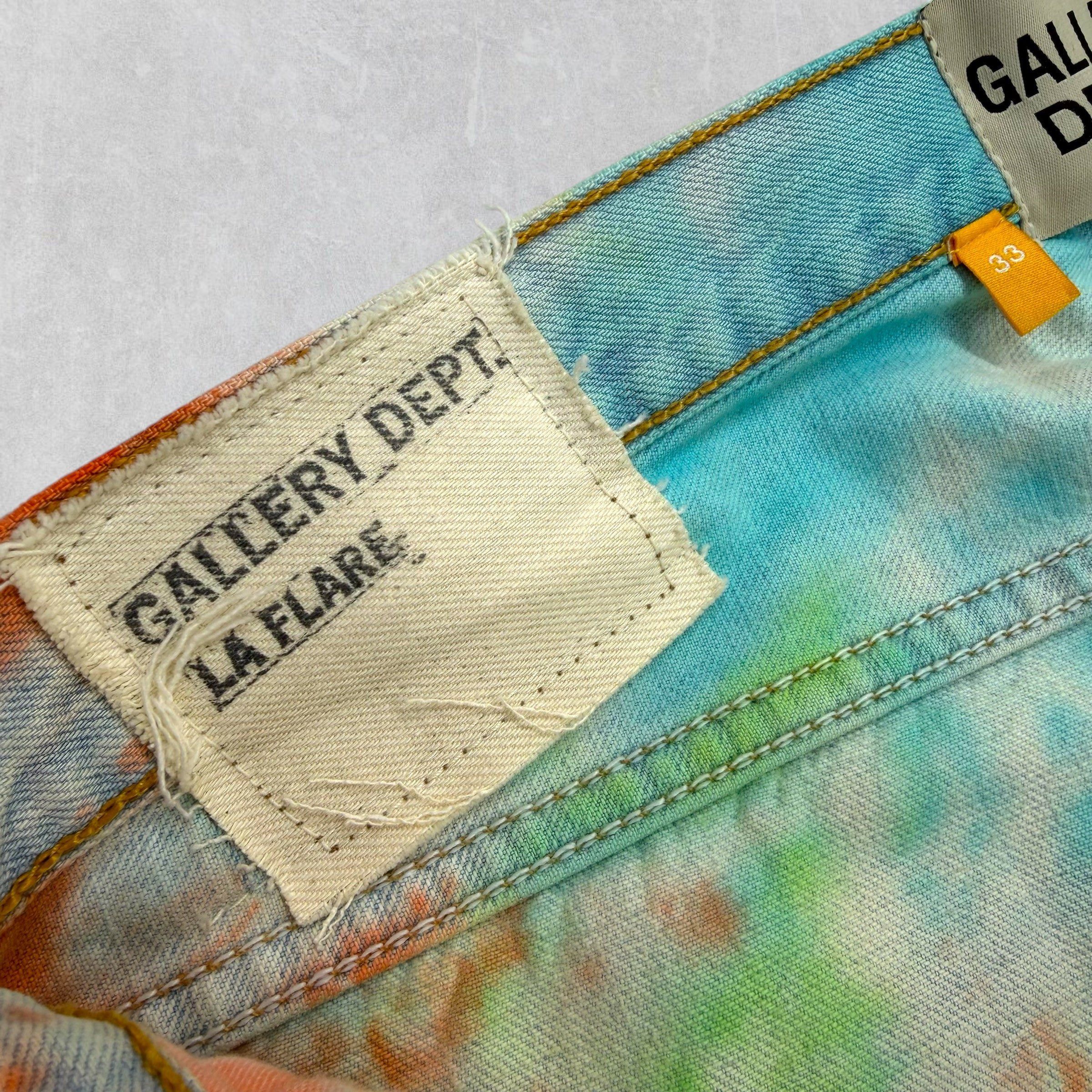 Gallery Dept. Gallery Dept. La Flare Tie Dye Jeans 33 Size US 33 - 9 Thumbnail