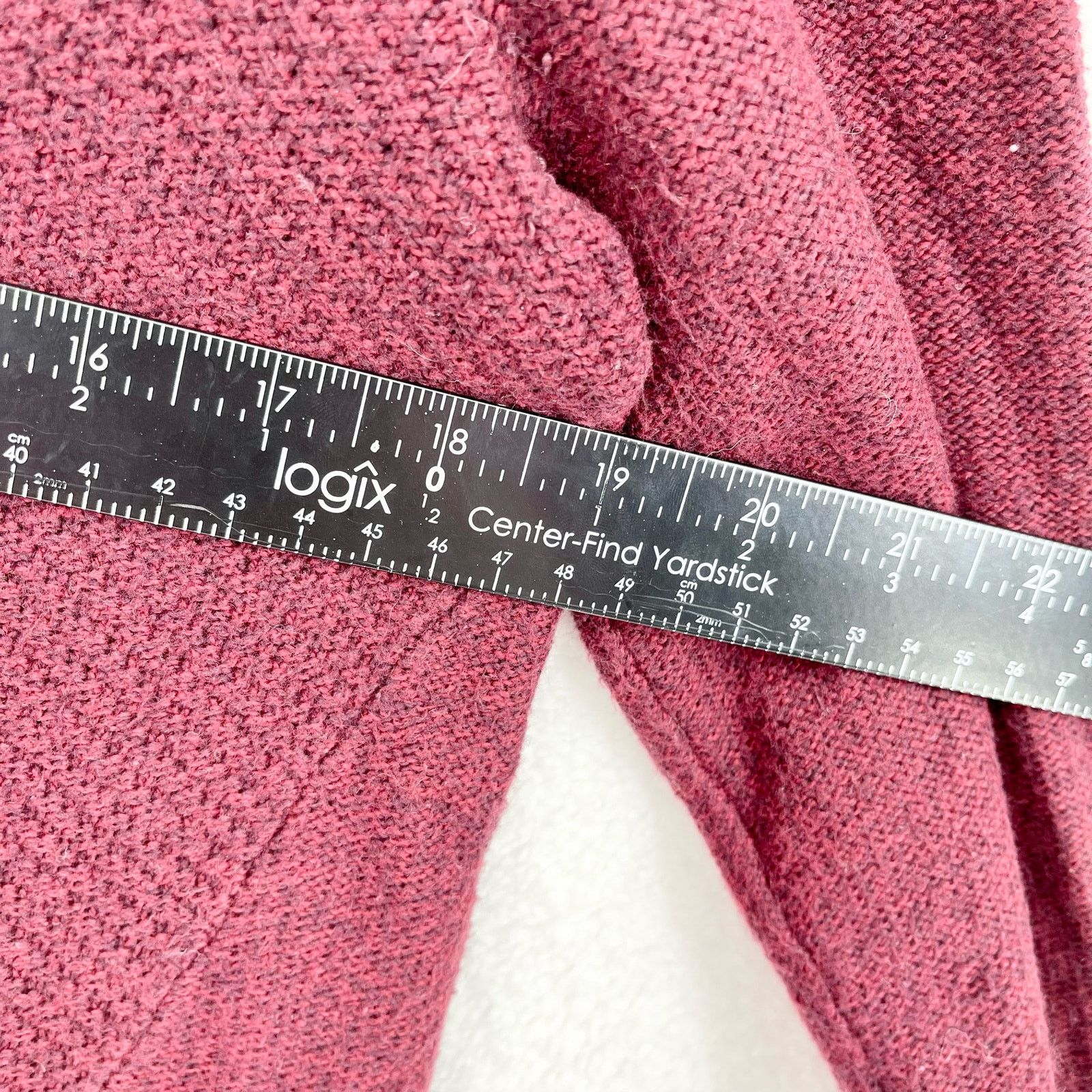 Madewell Madewell Back Zip Burgundy Long Sleeve Crew Neck Sweater Size S / US 4 / IT 40 - 3 Thumbnail