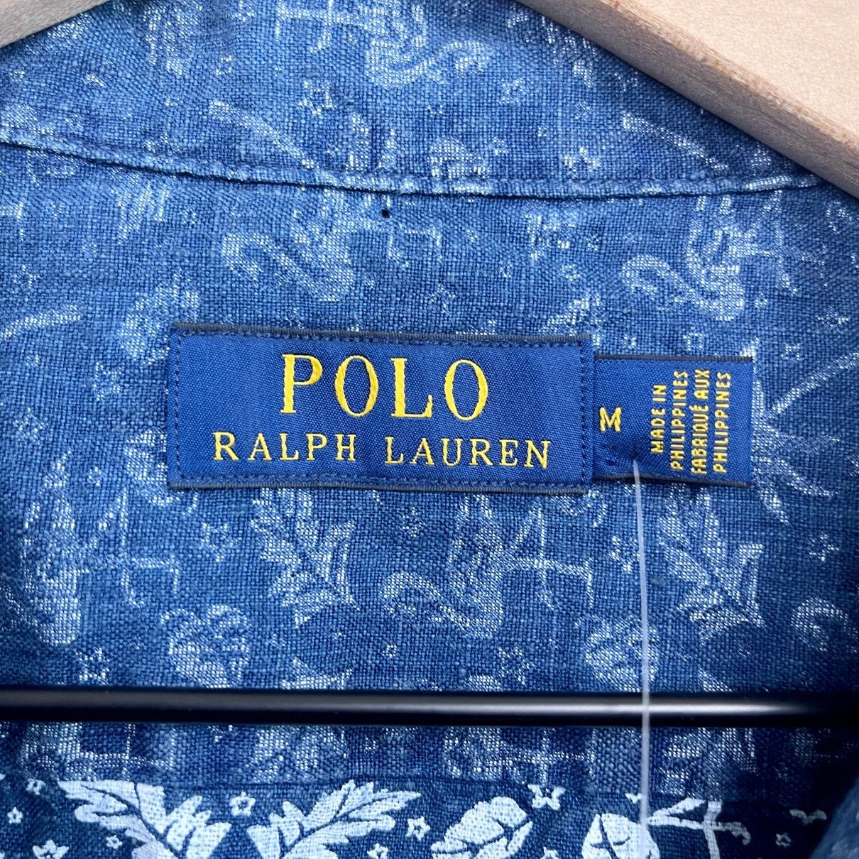 Ralph Lauren Ralph Lauren Linen Camp Collar Shirt Blue Allover Mens M Size US M / EU 48-50 / 2 - 5 Thumbnail