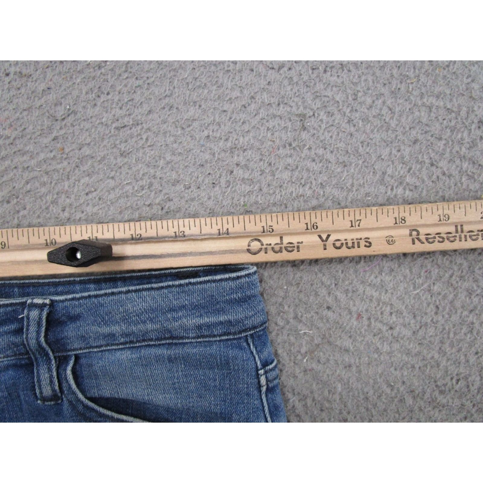 Vintage Kancan Jeans Womens Size 27 Blue Stretch Distressed Button Fly 5-Pocket Skinny Denim High Rise Regular Modern Feel Size 27" / US 4 / IT 40 - 7 Thumbnail