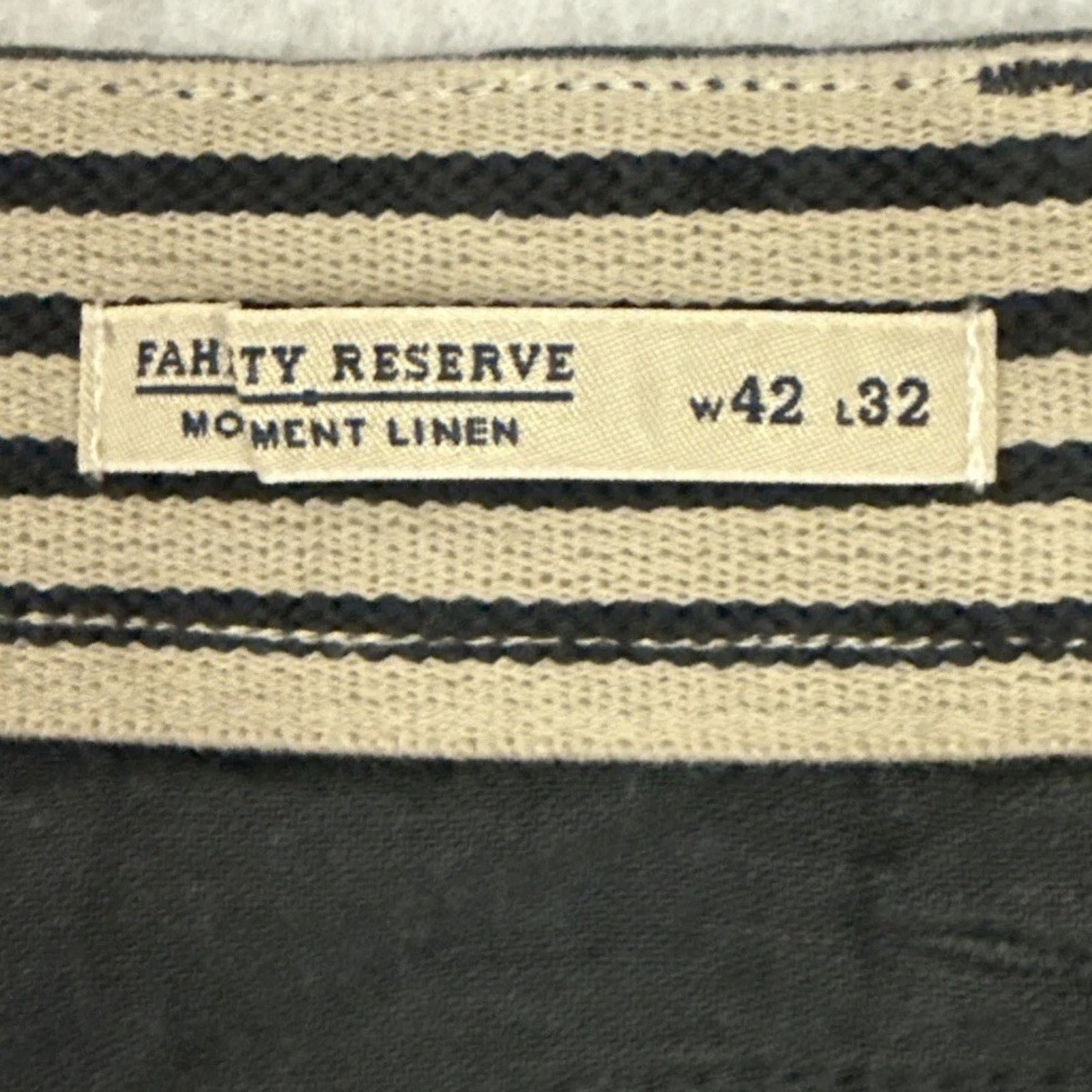 Faherty Faherty Reserve Mens Movement Pants 42x32 Gray Linen Blend Size US 42 / EU 58 - 3 Thumbnail