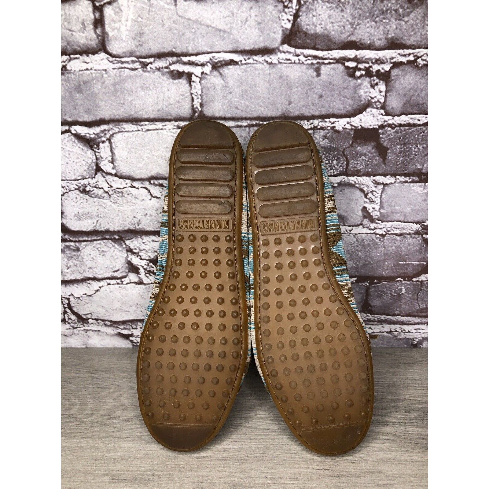 Minnetonka Minnetonka Blue Aztec Southwest Lace Bow Moccasins Shoes Wom Size US 9 / IT 39 - 12 Thumbnail