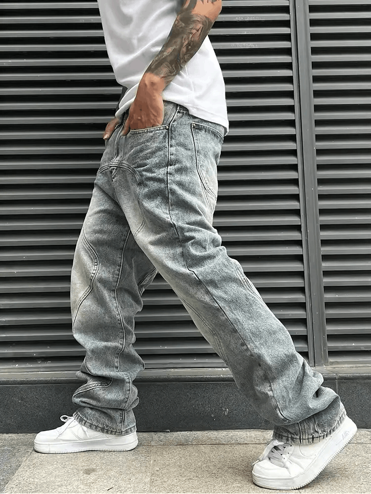 Jean Washed distressed blue jeans Size US 30 / EU 46 - 2 Thumbnail