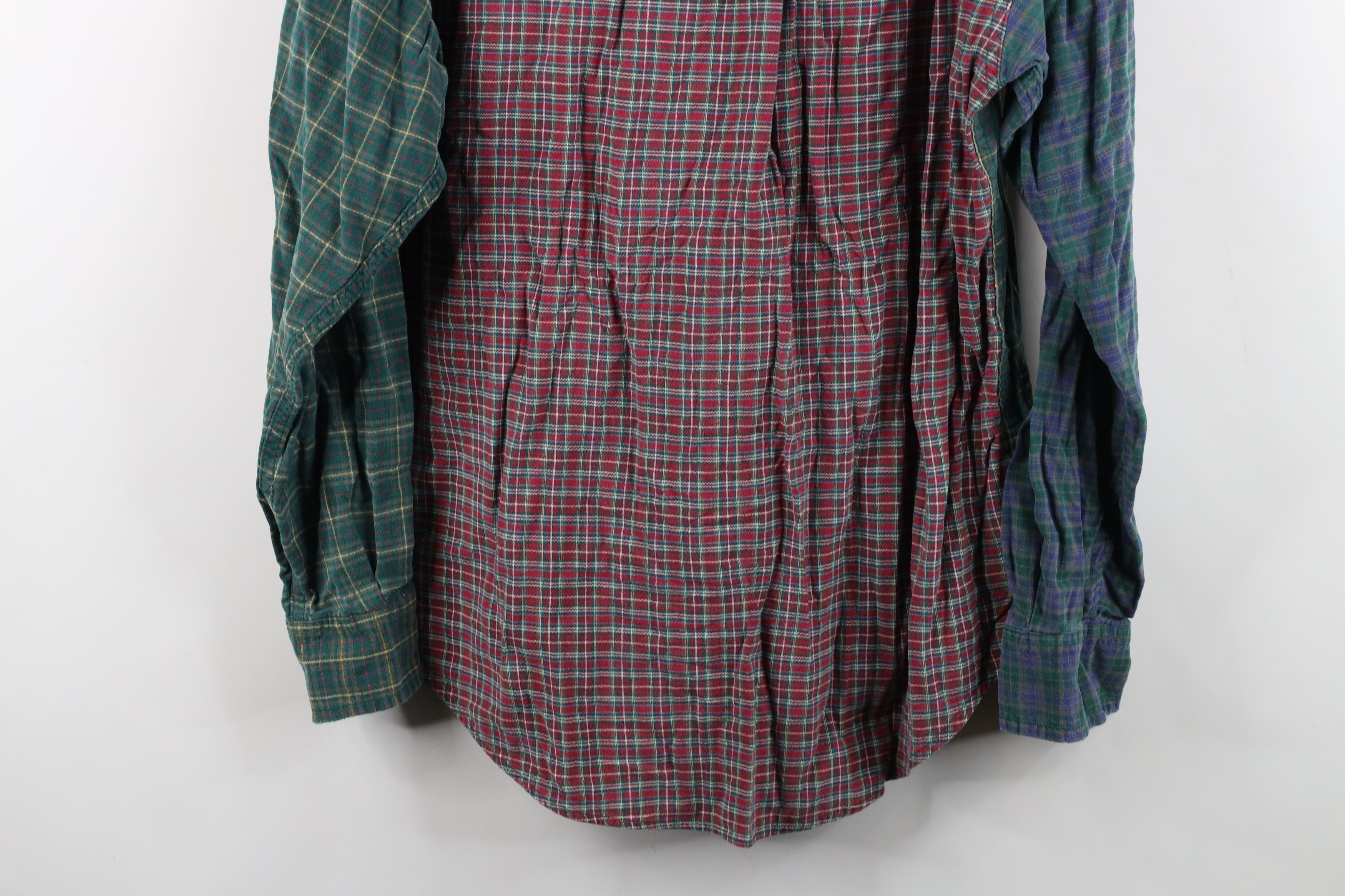Vintage Vintage 90s Streetwear Cut and Sew Flannel Button Down Shirt Size US M / EU 48-50 / 2 - 12 Thumbnail