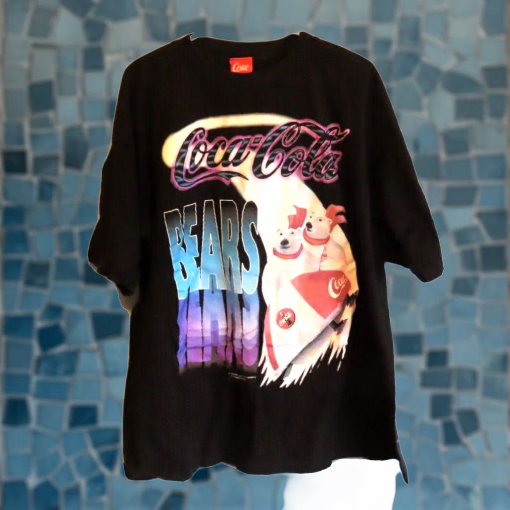 Vintage VINTAGE Coca-Cola Polar Bear Toboggin Run T Shirt XL Black Men Short Sleeve 1994 Read Desc Size US XL / EU 56 / 4 - 1 Thumbnail