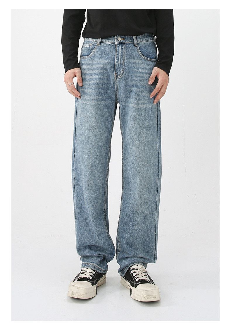 Japanese Brand × Jean Japanese light blue washed straight jeans loose Size US 32 / EU 48 - 1 Thumbnail
