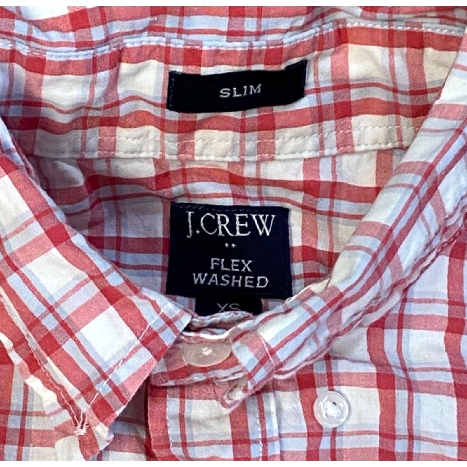 J.Crew J.CREW Shirt Mens XS Slim Red Plaid Button-Down Long Sleeve Size US XS / EU 42 / 0 - 2 Thumbnail