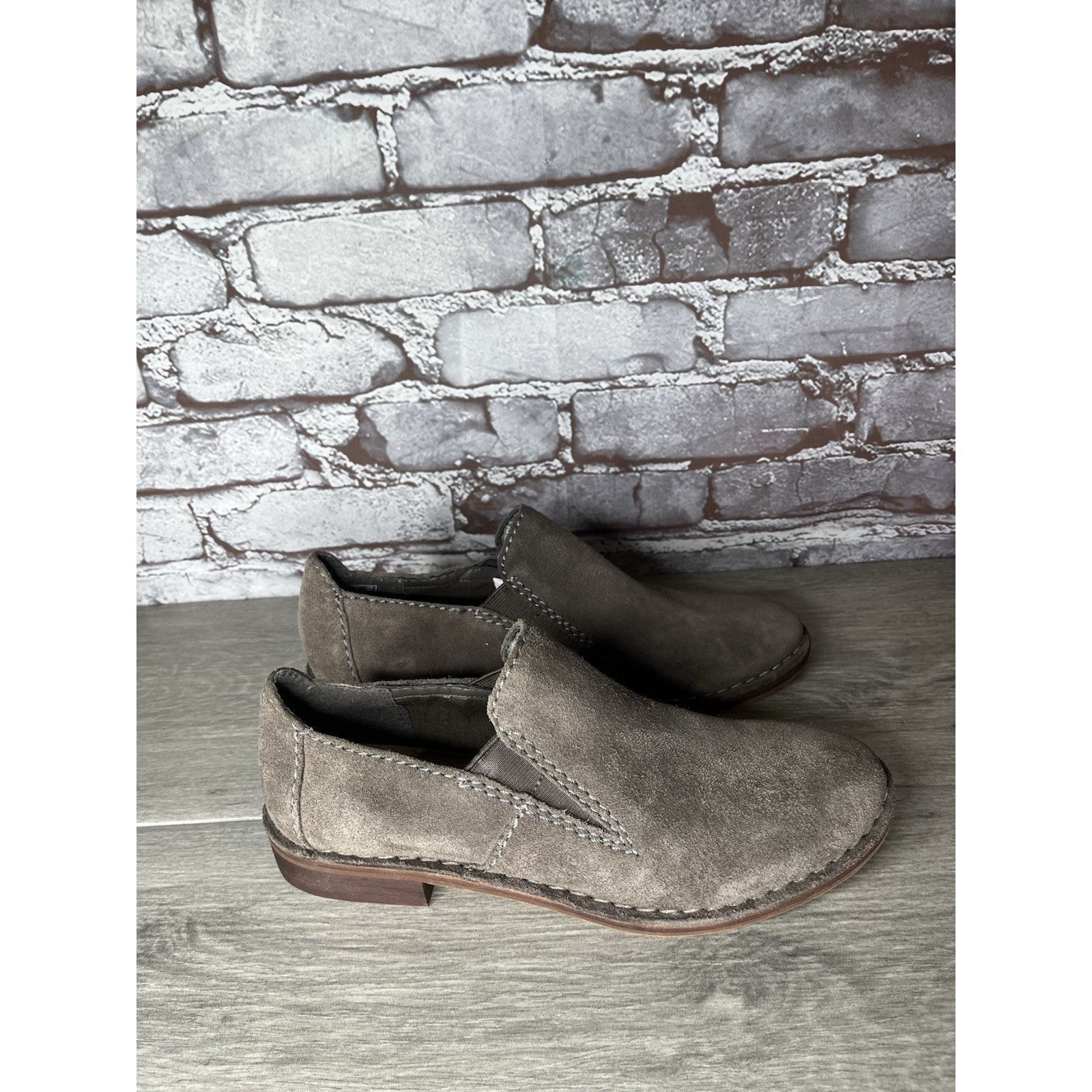 Clarks Clarks Somerset Gray Suede Leather Loafers Ankle Booties Wom Size US 9 / IT 39 - 14 Thumbnail