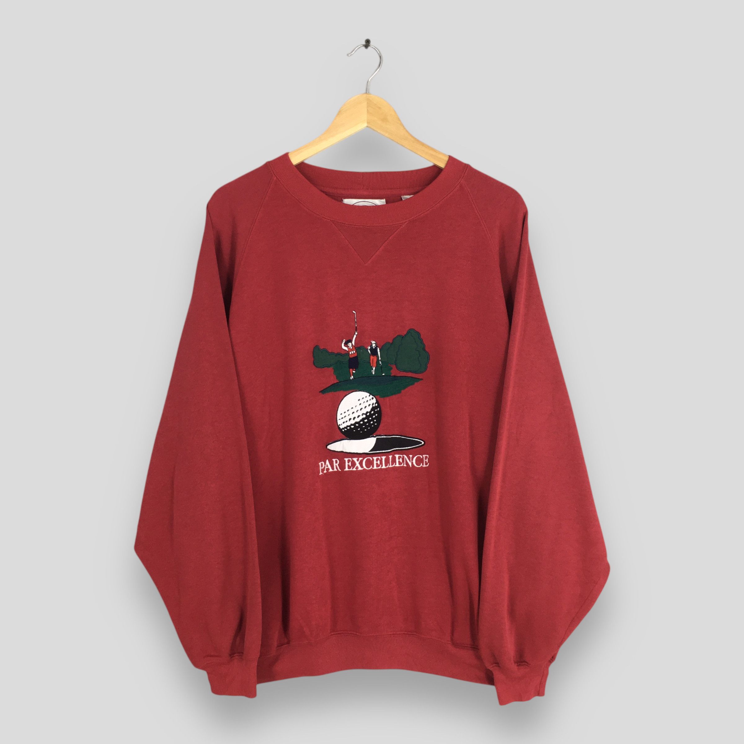 Golf le Fleur Vintage Golf Par Excellence Red Sweatshirt Large Size US L / EU 52-54 / 3 - 1 Thumbnail