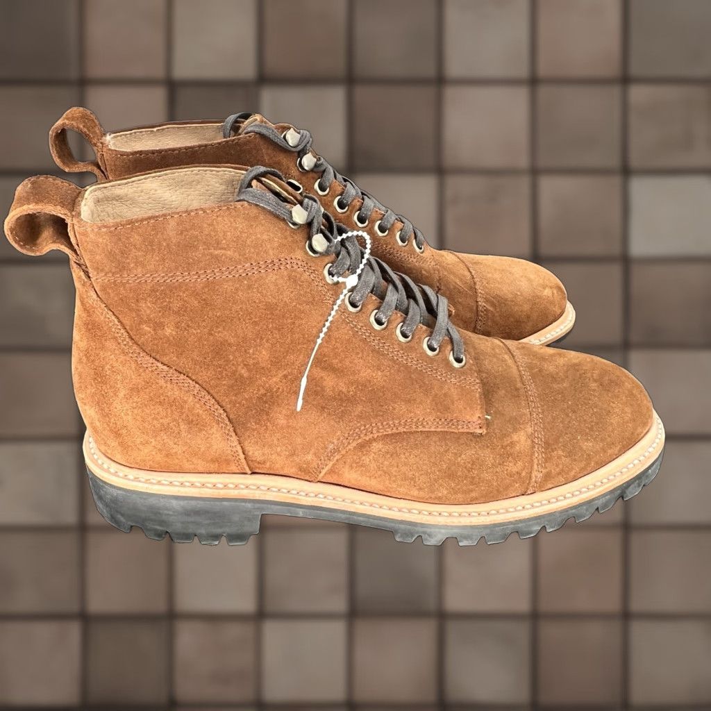 Taylor Stitch Taylor Stitch Men’s Boot The Moto Snuff Brown Suede Lace Up Leather Lining Rubber Outsole Biker Shoes Size 9 Size US 9 / EU 42 - 1 Thumbnail