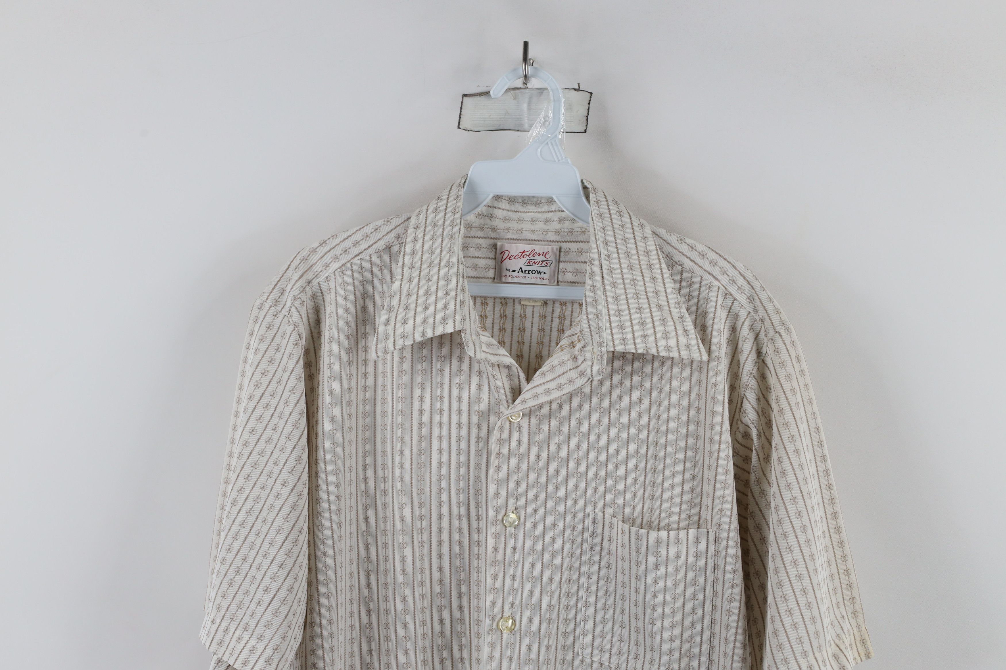 Vintage Vintage 70s Streetwear Knit Collared Button Shirt USA Size US M / EU 48-50 / 2 - 2 Thumbnail
