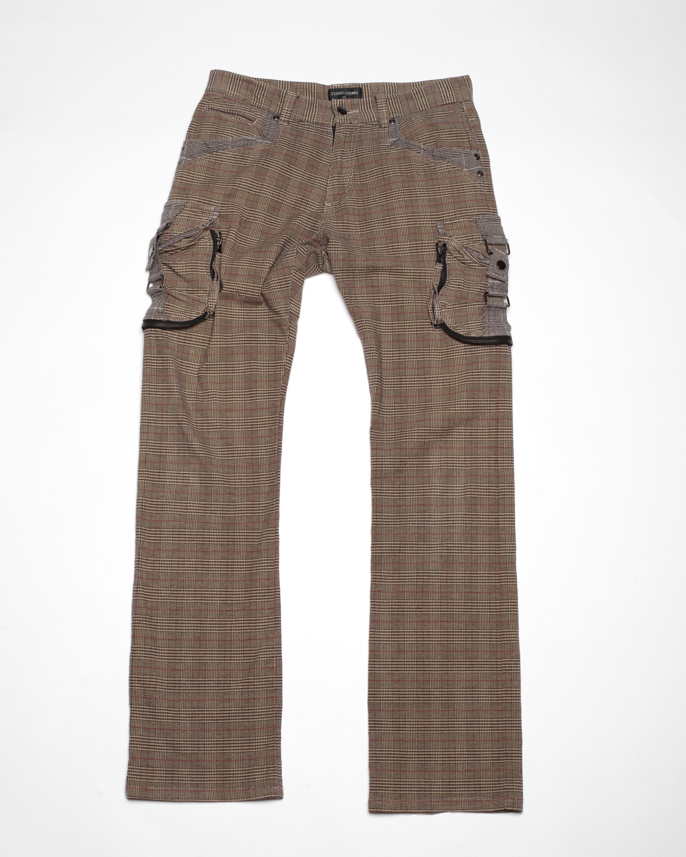 Japanese Brand 31040 Uomo Utility Plaid Trousers Size US 30 / EU 46 - 1 Thumbnail