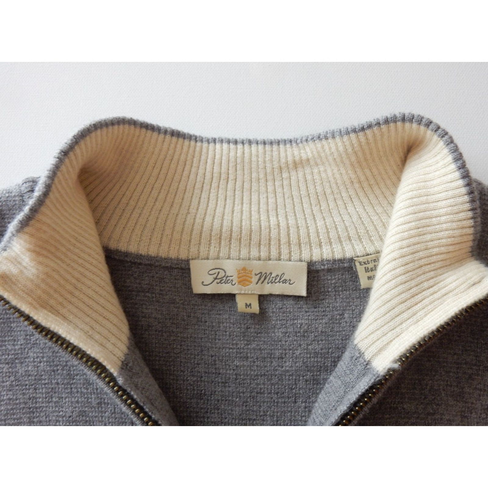 Peter Millar Peter Millar Vest Shirt M Mens 1/4 Zip Wool Gray 21 inch Chest 30 inch Length Mint Condition Size US M / EU 48-50 / 2 - 5 Thumbnail