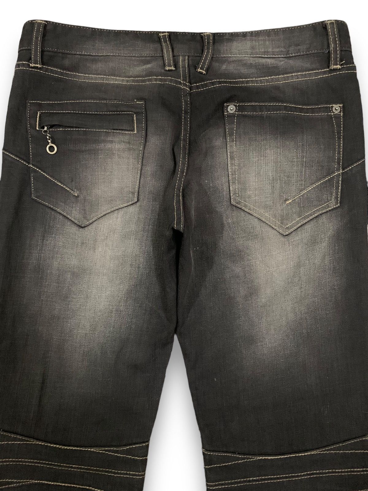 Balmain PPFM Double Knee Distressed Punk Biker Jeans like Balmain Size US 33 - 14 Thumbnail