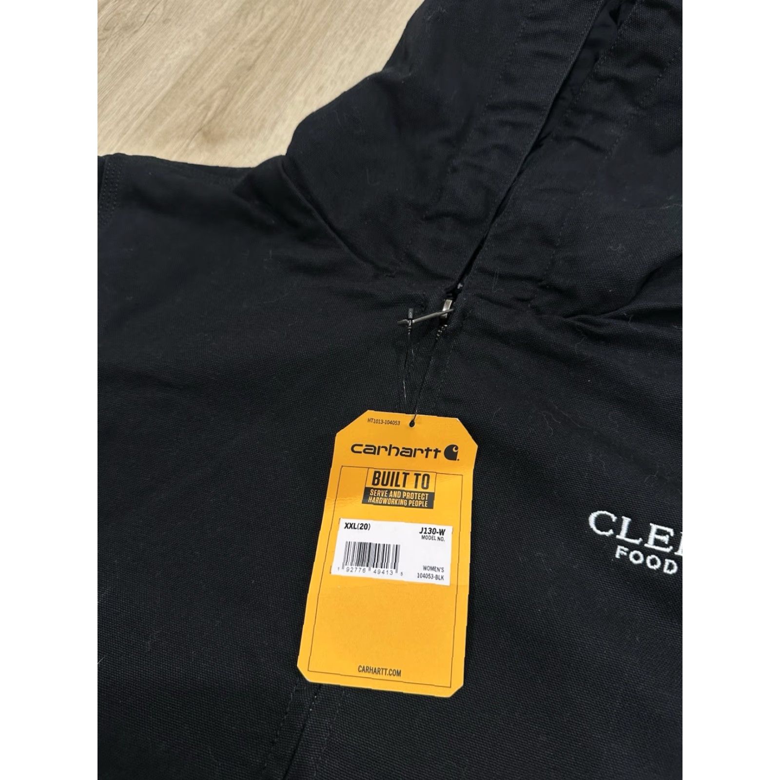 Carhartt NWT Carhartt J140-W Women’s 2XL Black Quilted Lined Hooded Jacket Size XXL / US 16-18 / IT 52-54 - 7 Thumbnail
