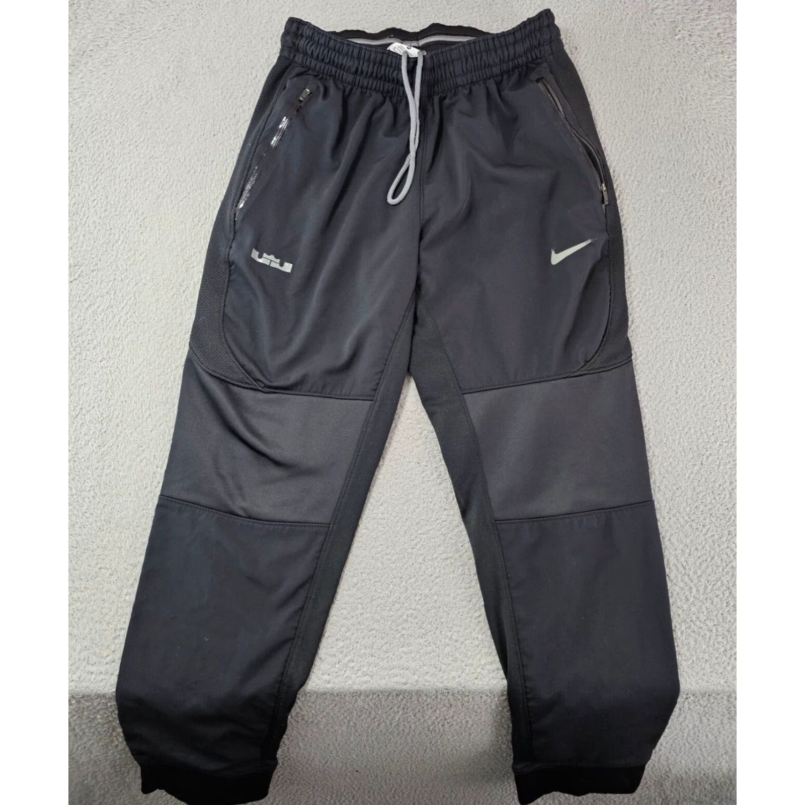 Nike Lebron Nike Hyper Elite Training Sweatpants Mens M Black Fleece 27 in Inseam Athletic Pants Nike Elite Size US 31 - 2 Thumbnail
