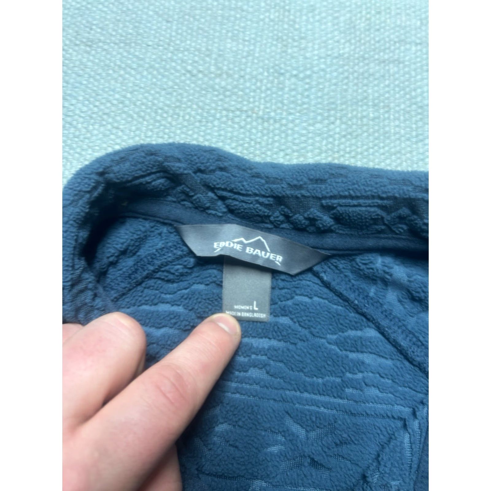 Eddie Bauer VINTAGE Eddie Bauer 1/4 Zip Sweater Long Sleeve Fleece Jacket Polyester Women's L Blue Pullover Womens Size M / US 6-8 / IT 42-44 - 5 Thumbnail