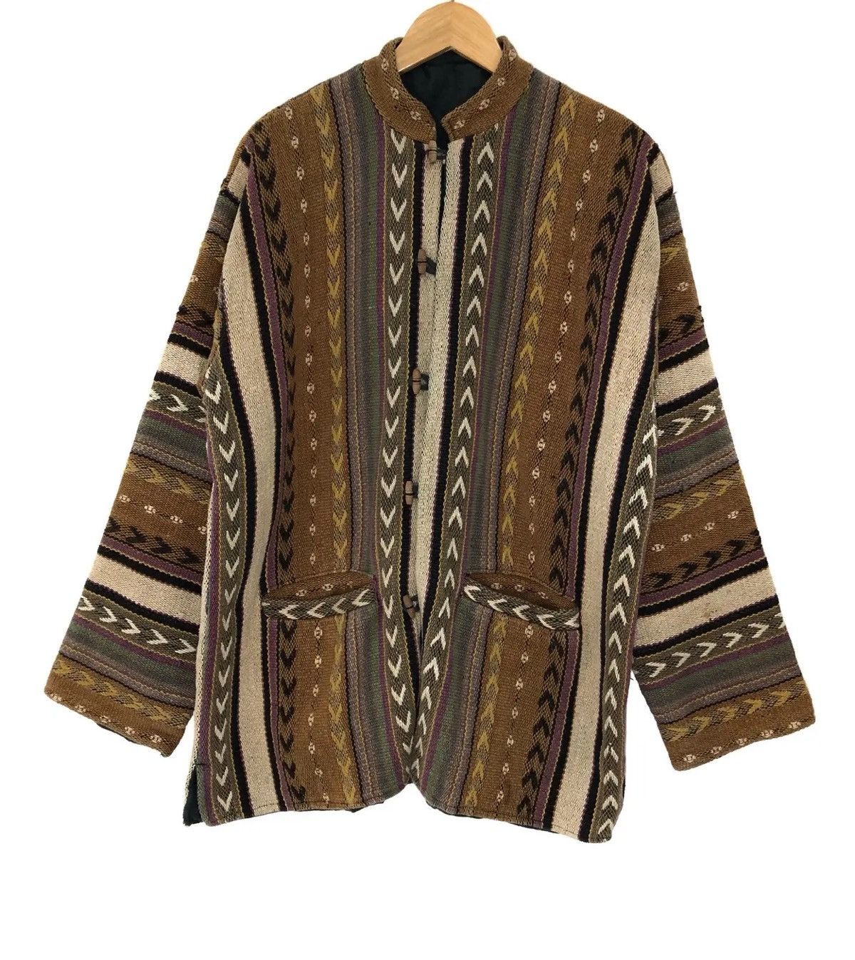 Japanese Brand RARE ‼️ Vintage Japan Chinese Button Dyed Woven Jacket Size US L / EU 52-54 / 3 - 1 Thumbnail
