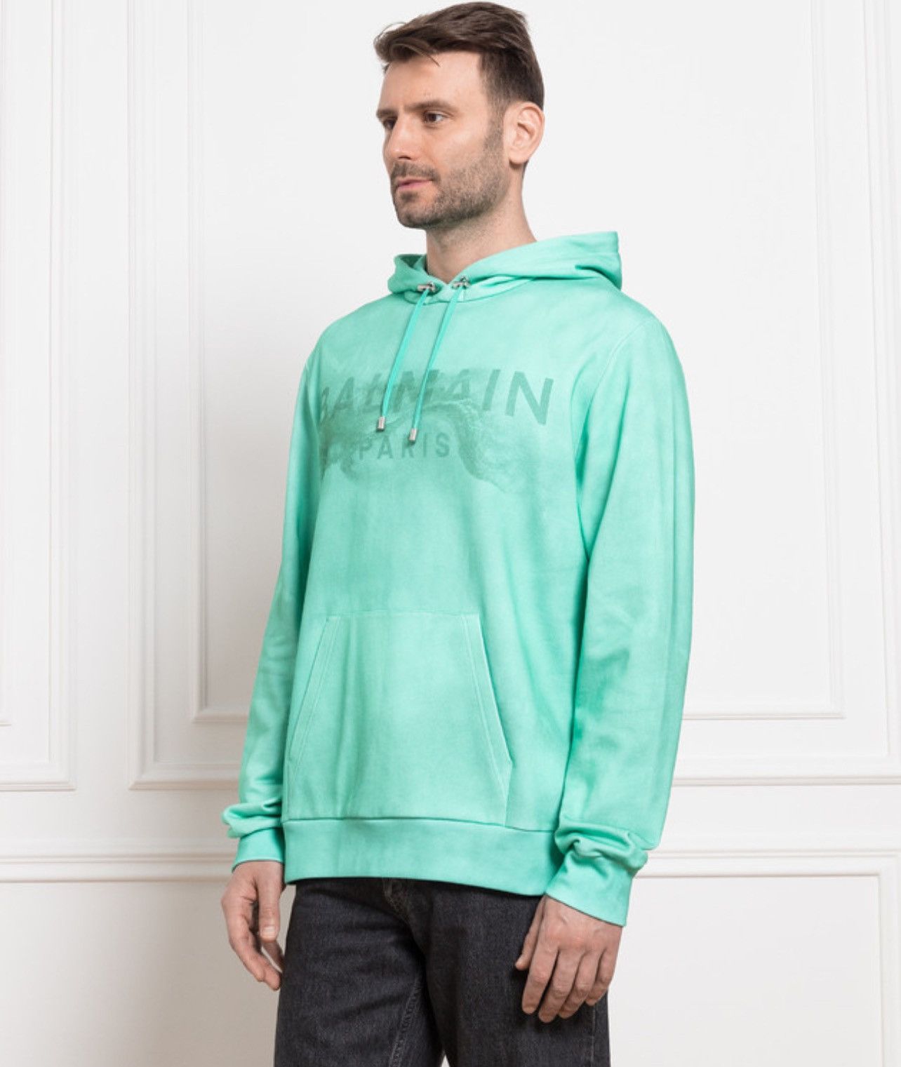 Balmain Balmain Desert Logo Printed Drawstring Hoodie size M Size US M / EU 48-50 / 2 - 3 Thumbnail