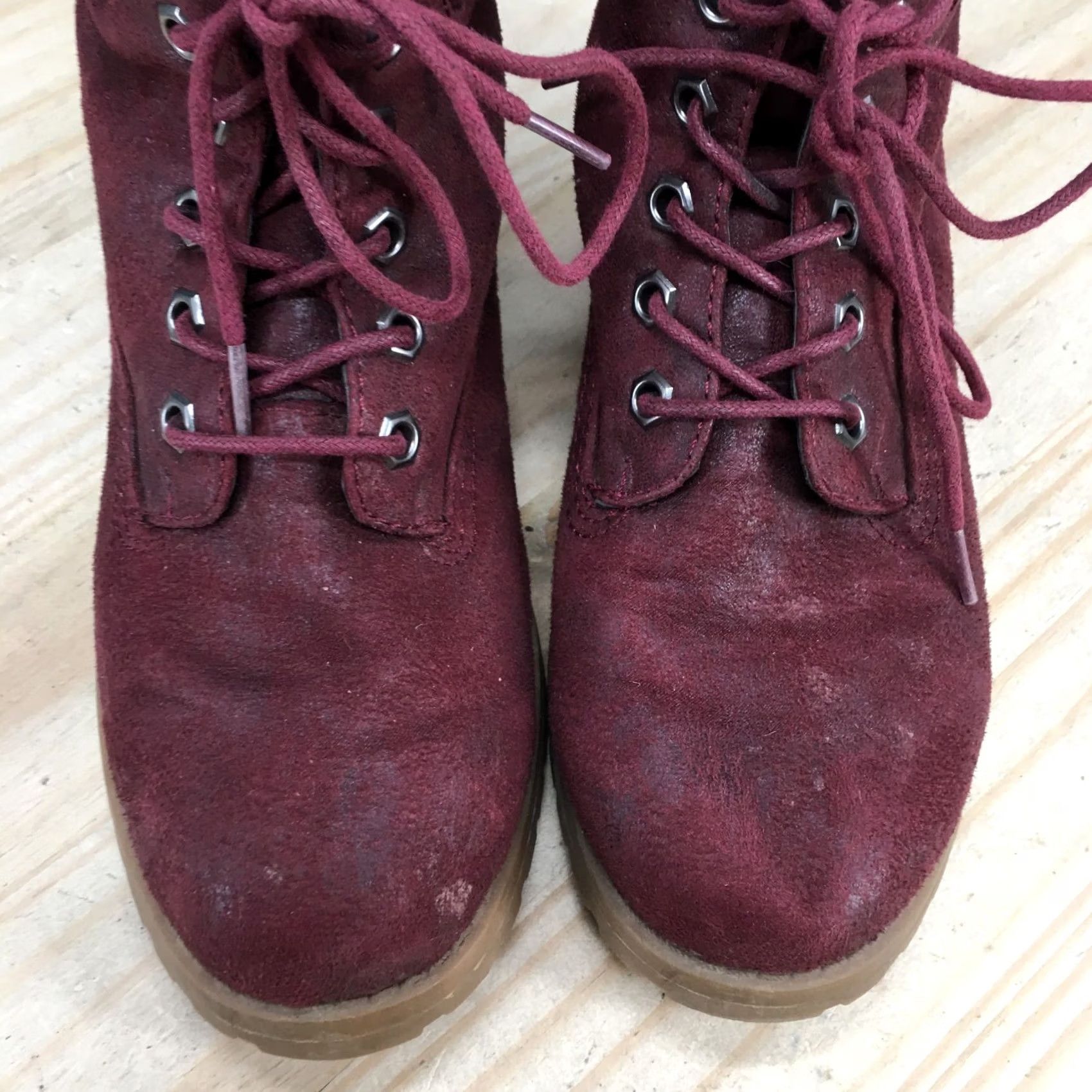Vintage Cliffs by White Mountain Boots Womens 7 M Pascale Lace Up Ankle Bootie Red Size US 7 / IT 37 - 7 Thumbnail