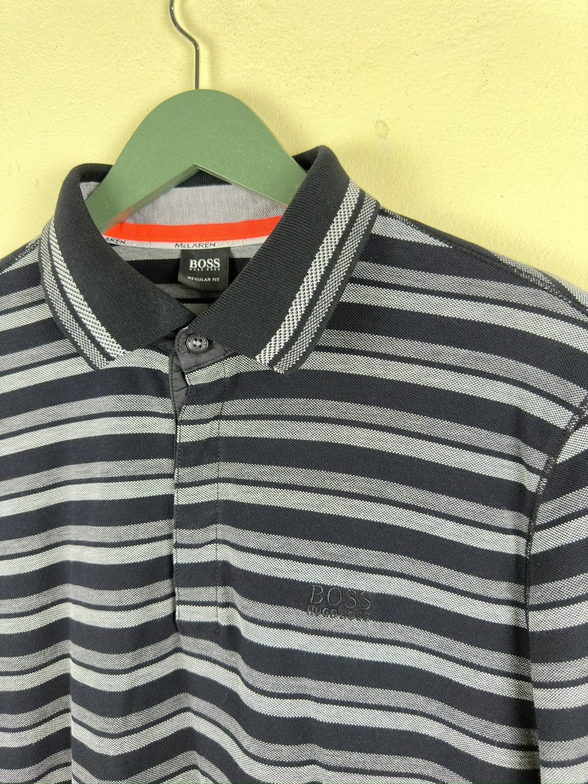 Hugo Boss × Malcolm McLaren Hugo Boss X Mc Laren Sport Stripe Polo Shirt A187 Size US M / EU 48-50 / 2 - 3 Thumbnail