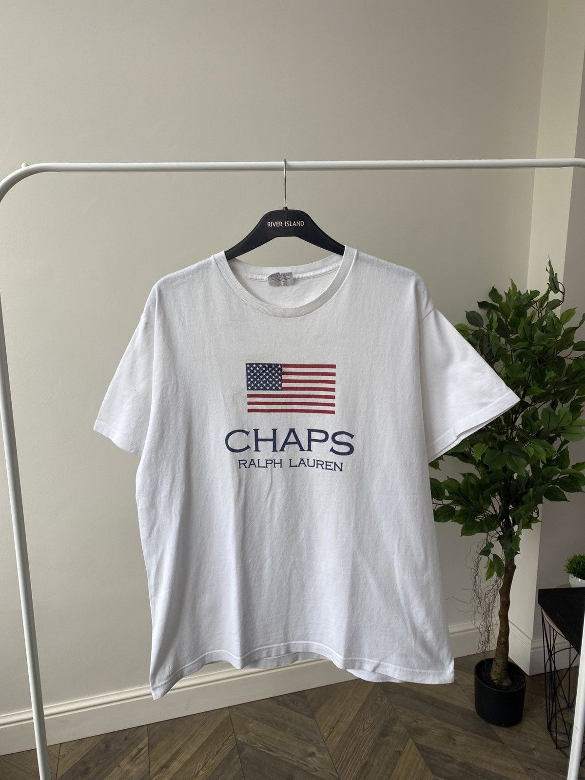 Chaps Ralph Lauren × Polo Ralph Lauren × Vintage Vintage 90s CHAPS RALPH LAUREN american flag printed tee Size US L / EU 52-54 / 3 - 1 Thumbnail