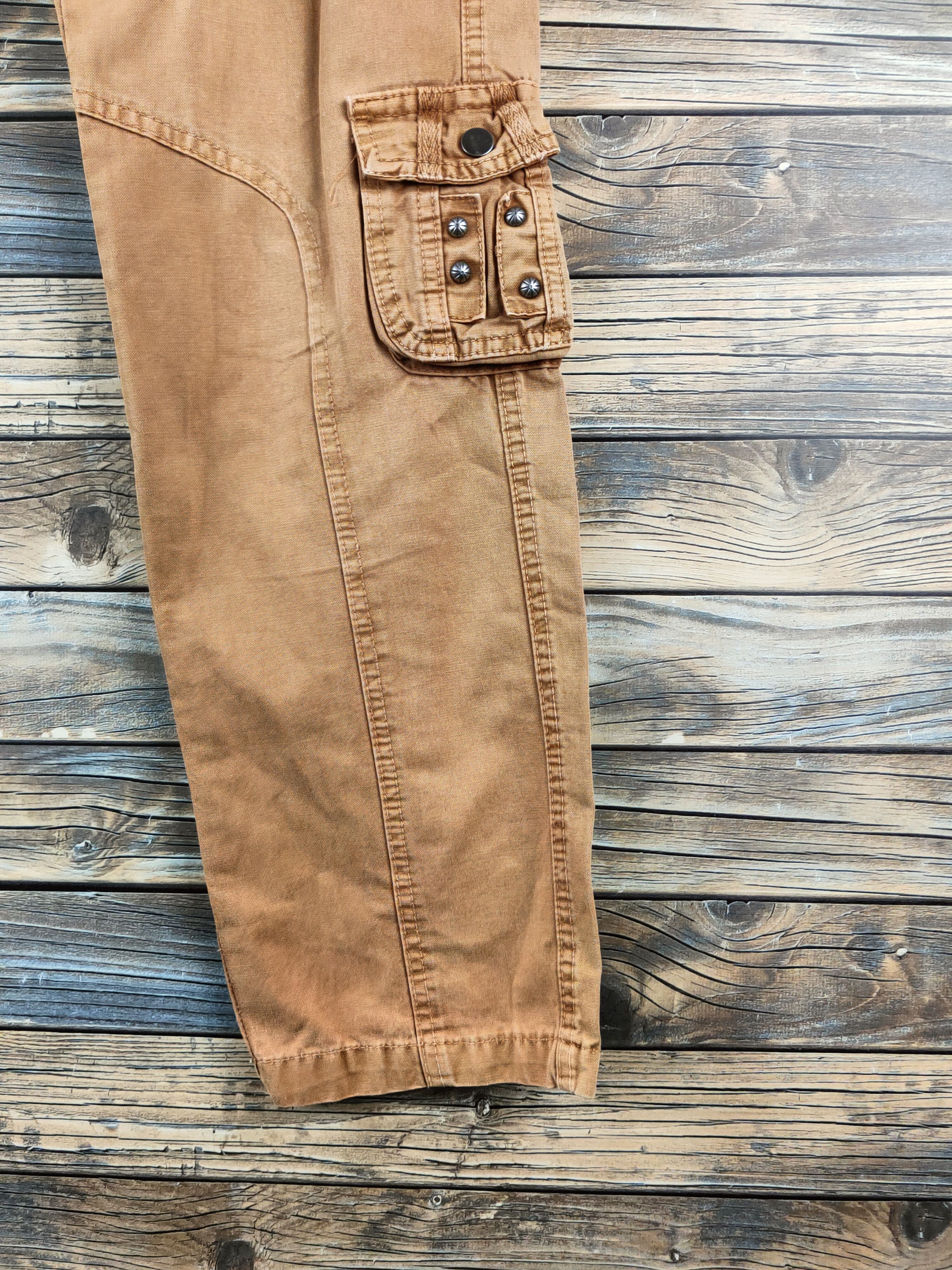 Japanese Brand DL Junye jeans Brown Multipocket Cargo Pants #46-410 Size US 31 - 6 Thumbnail