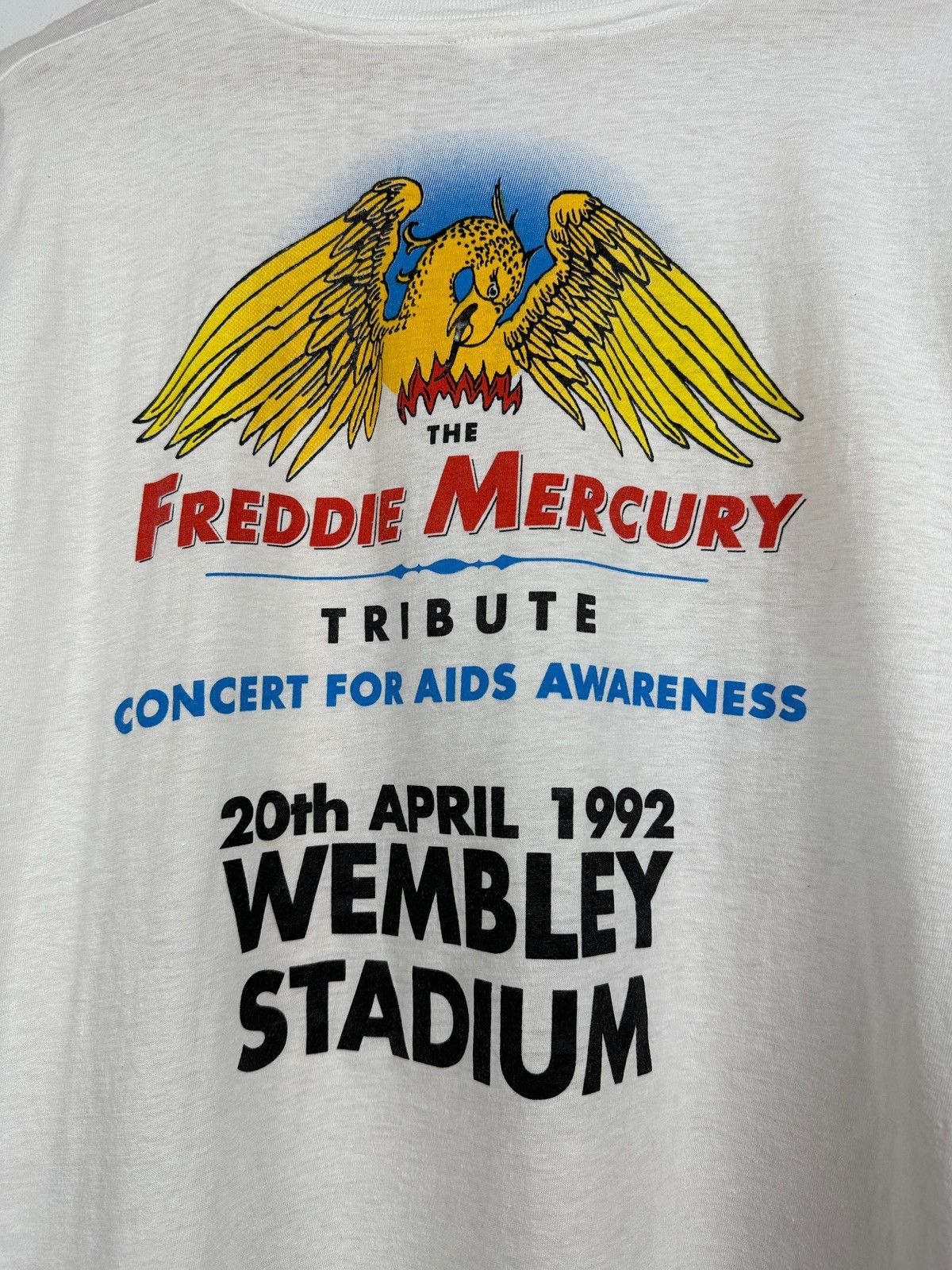 Band Tees 1992 Vintage Queen Freddie Mercury Tribute Concert T-Shirt Size US L / EU 52-54 / 3 - 12 Thumbnail