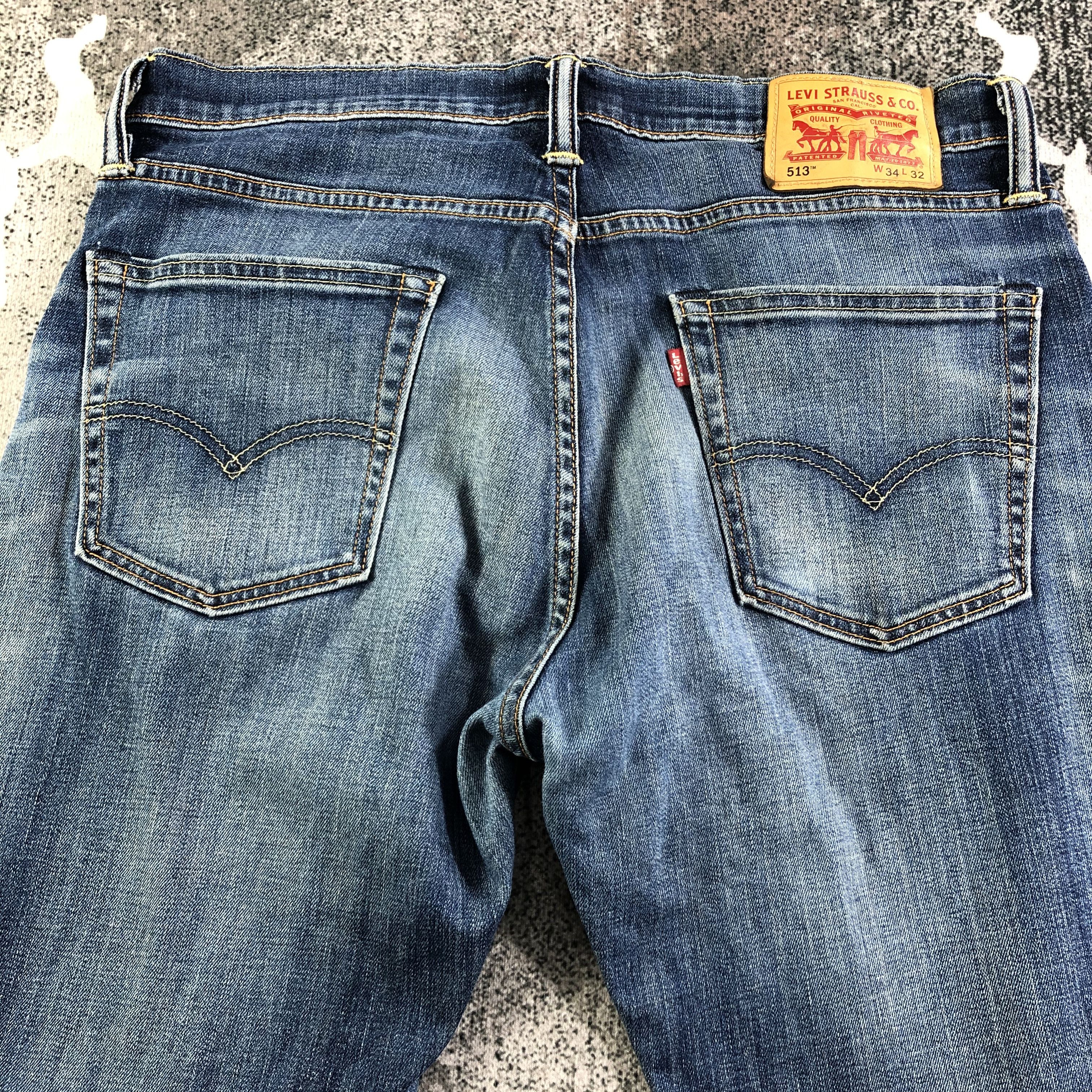 Levi's Levis 513 Jeans Faded Blue Denim KJ2369 Size US 34 / EU 50 - 4 Thumbnail