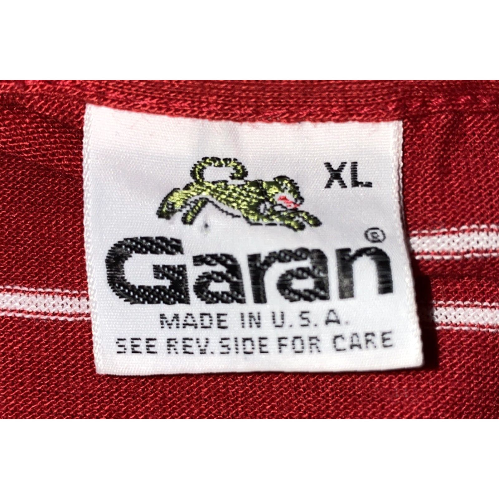 Vintage VINTAGE Garan Polo Shirt Short Sleeve USA Made Golf XL Red Striped Mens Regular Fit Size US XL / EU 56 / 4 - 5 Thumbnail