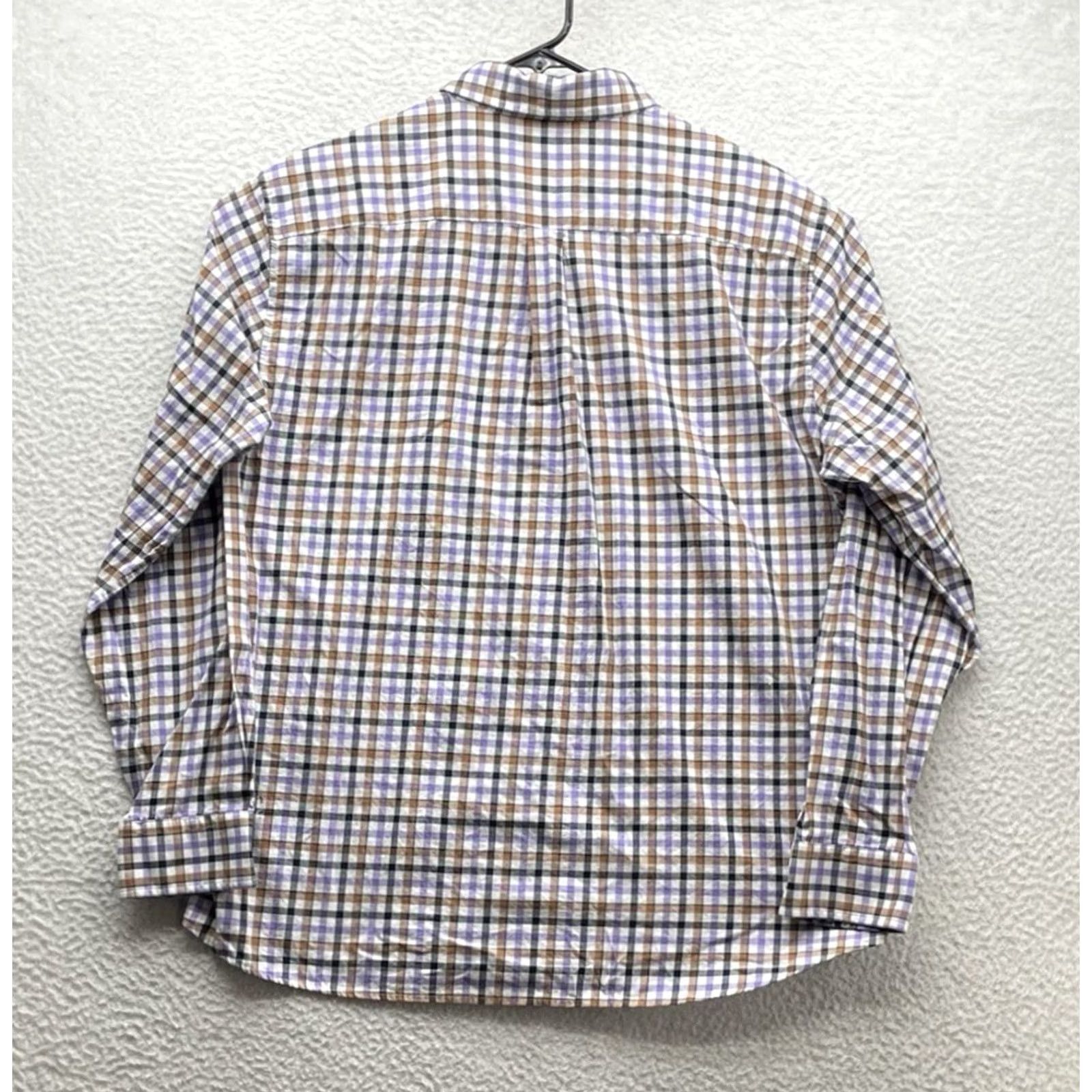 Vineyard Vines Vineyard Vines Whale Shirt Mens L Plaid Button-Up Classic Fit Multicolor Brown Purple Size US L / EU 52-54 / 3 - 5 Thumbnail