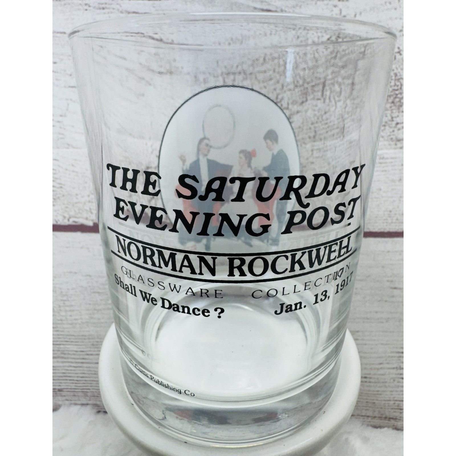 Other Norman Rockwell Saturday Evening Post "SHALL WE DANCE" Glass Size ONE SIZE - 2 Thumbnail