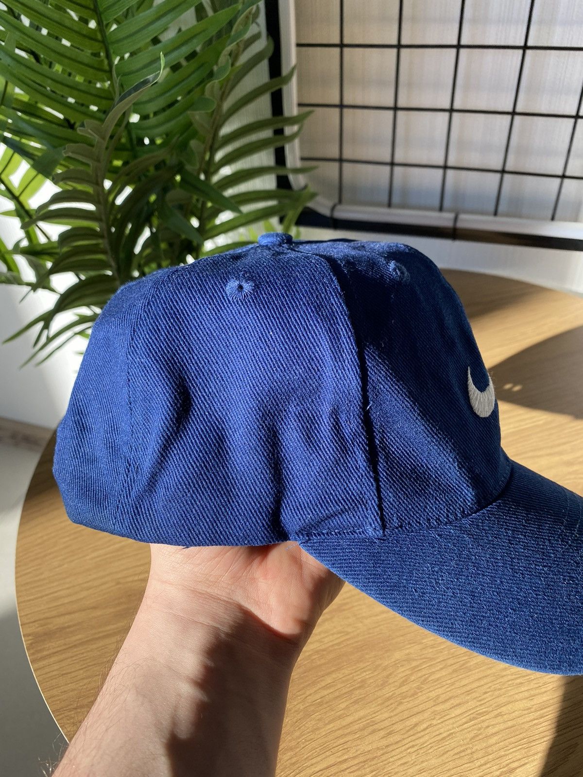 Nike × Vintage Nike Vintage 90’s Hat Navy Blue Logo Cap Rare Unisex OS Men Size ONE SIZE - 7 Thumbnail