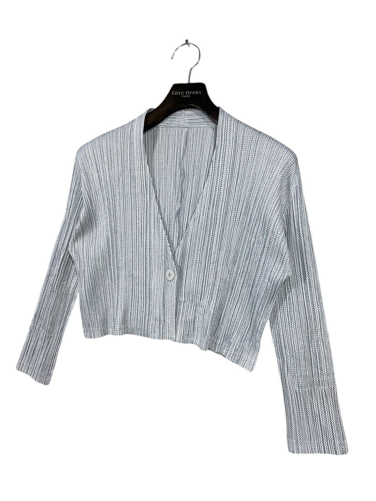 Pleats Please Issey Miyake Vintage pleats please issey miyake cropped cardigan Size M / US 6-8 / IT 42-44 - 2 Thumbnail