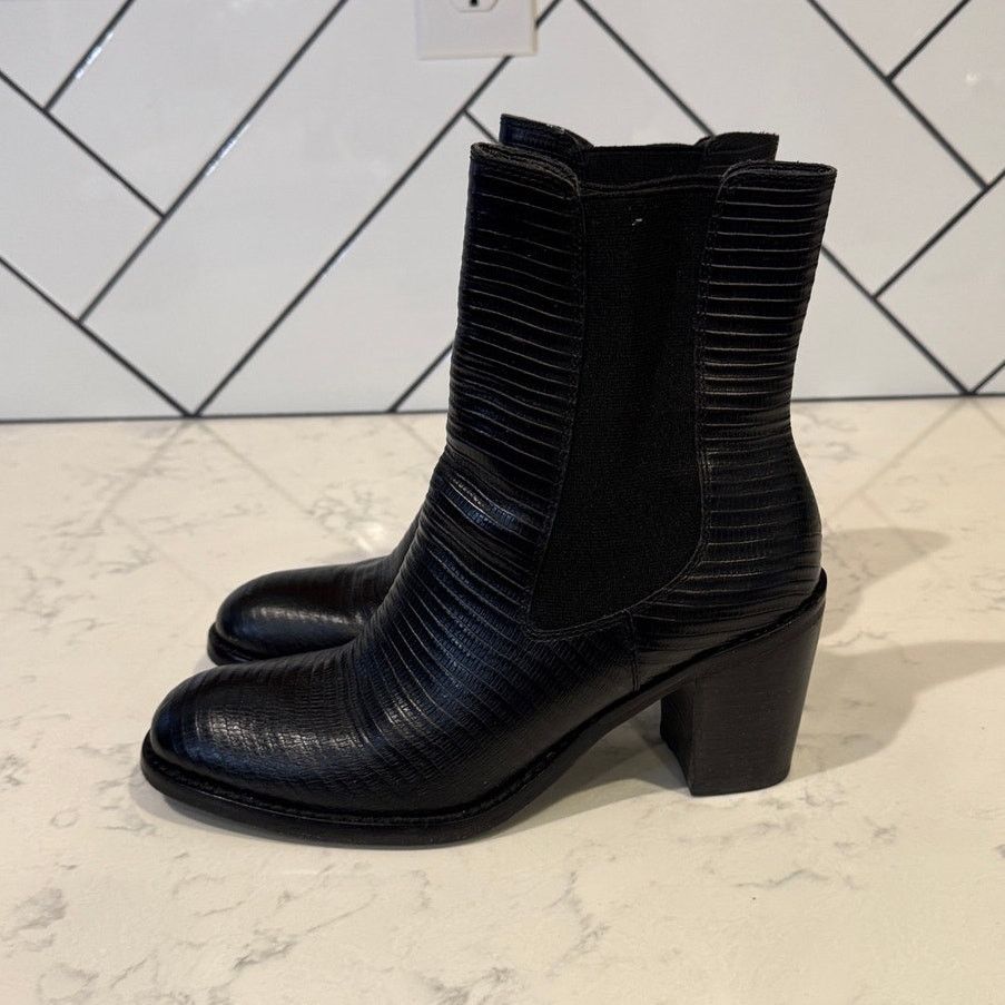 Matisse Matisse Mesmerize leather pull-on chunky heel boots size 7 Size US 7 / IT 37 - 3 Thumbnail