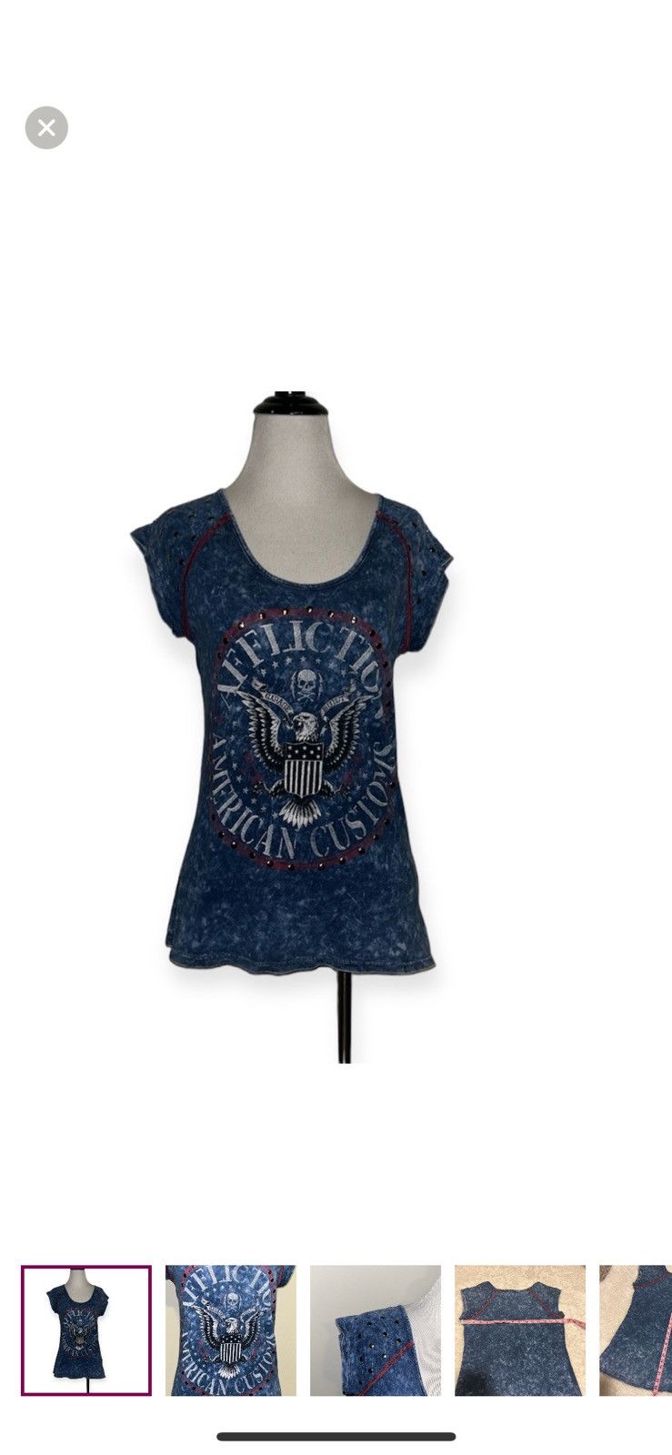 Affliction Affliction small burnout logo tee Size S / US 4 / IT 40 - 1 Thumbnail