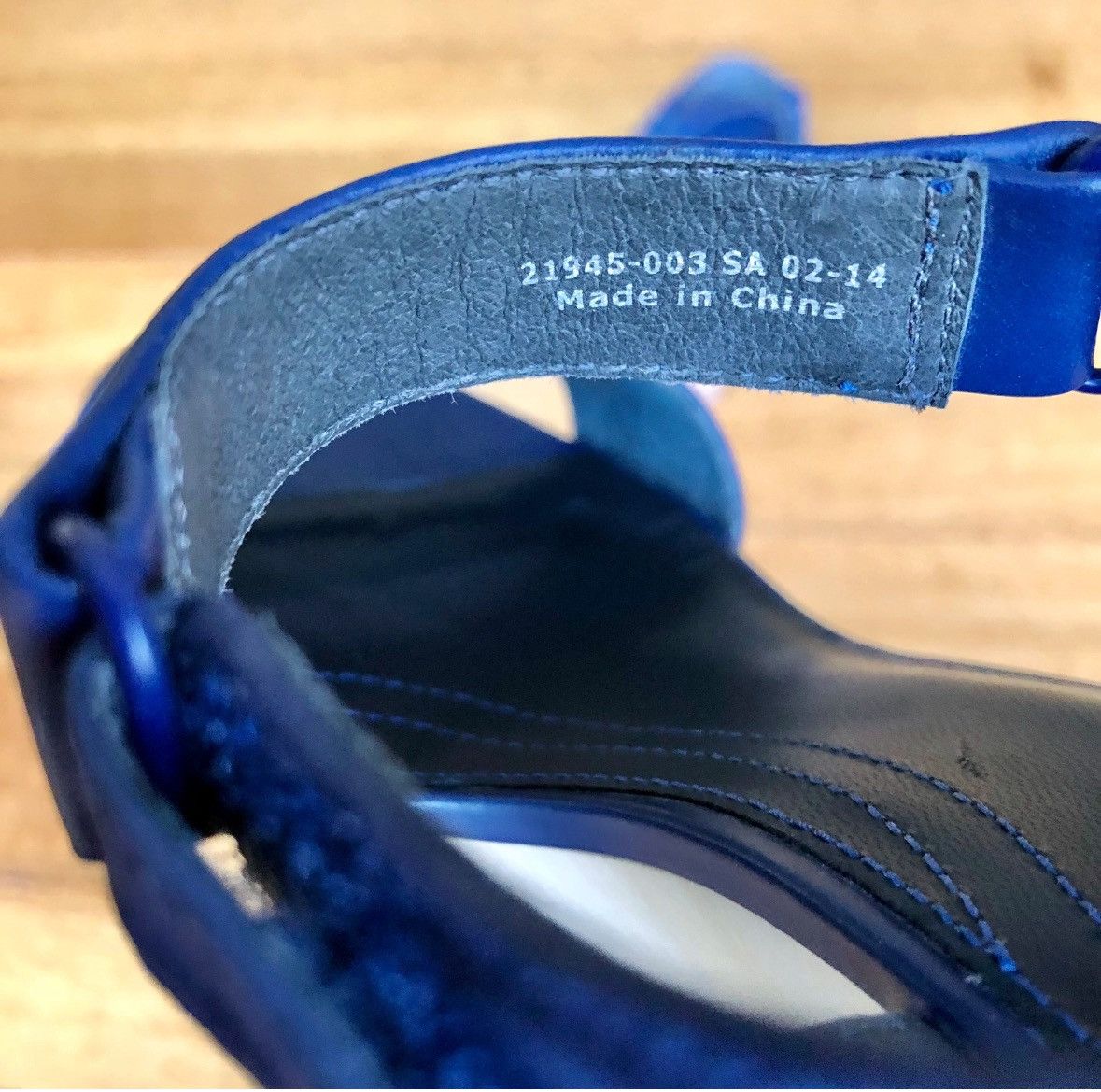 Camper Camper Leather Blue Sandals Wedge Heels 💙 Size US 7 / IT 37 - 6 Thumbnail