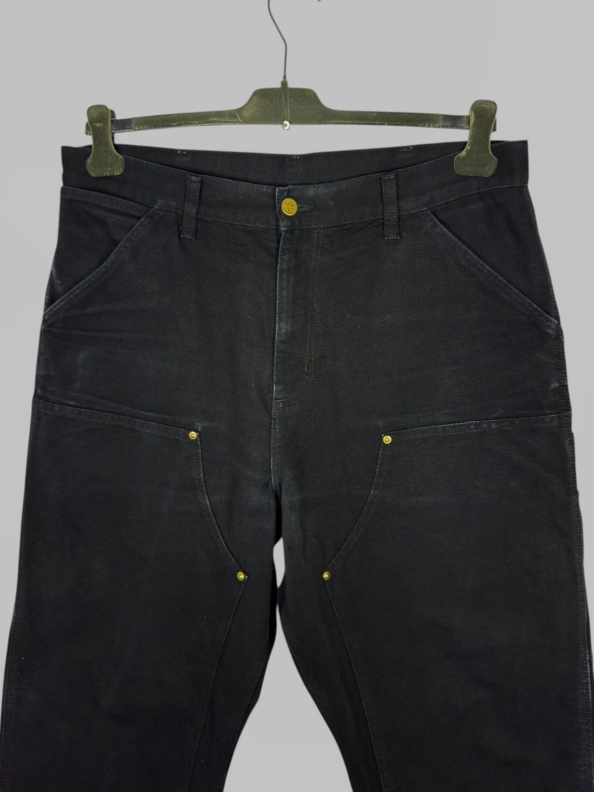 Carhartt Wip CARHARTT WIP BLACK DOUBLE KNEE JEANS SIZE 34 Size US 34 / EU 50 - 3 Thumbnail
