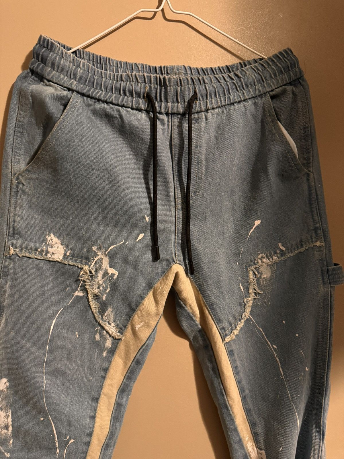 Vintage Denim Paint Splatter Flare Detail Pants Size US 30 / EU 46 - 8 Thumbnail