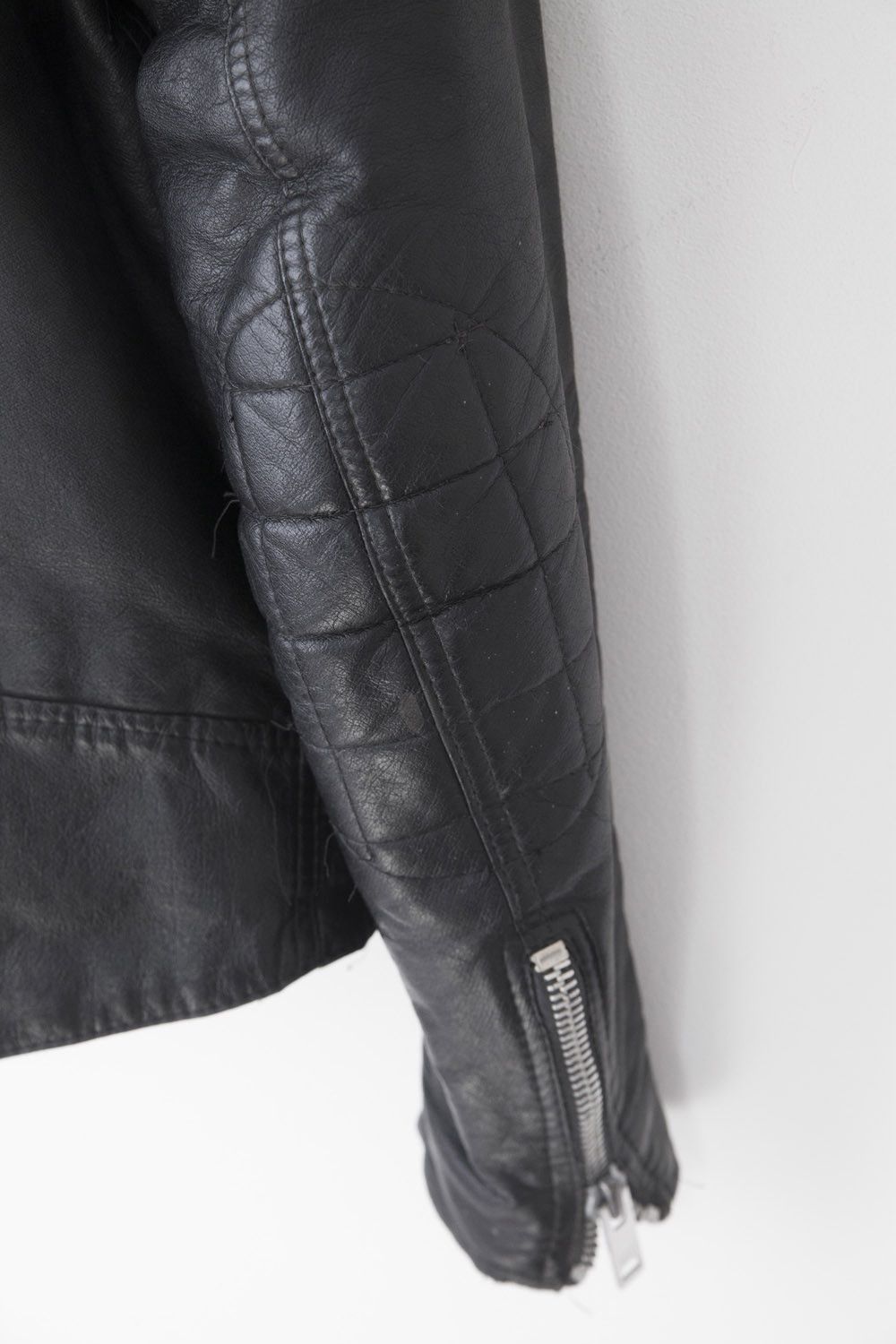 Vintage Vintage 1980's waxed coton faux leather perfecto jacket Size US S / EU 44-46 / 1 - 7 Thumbnail