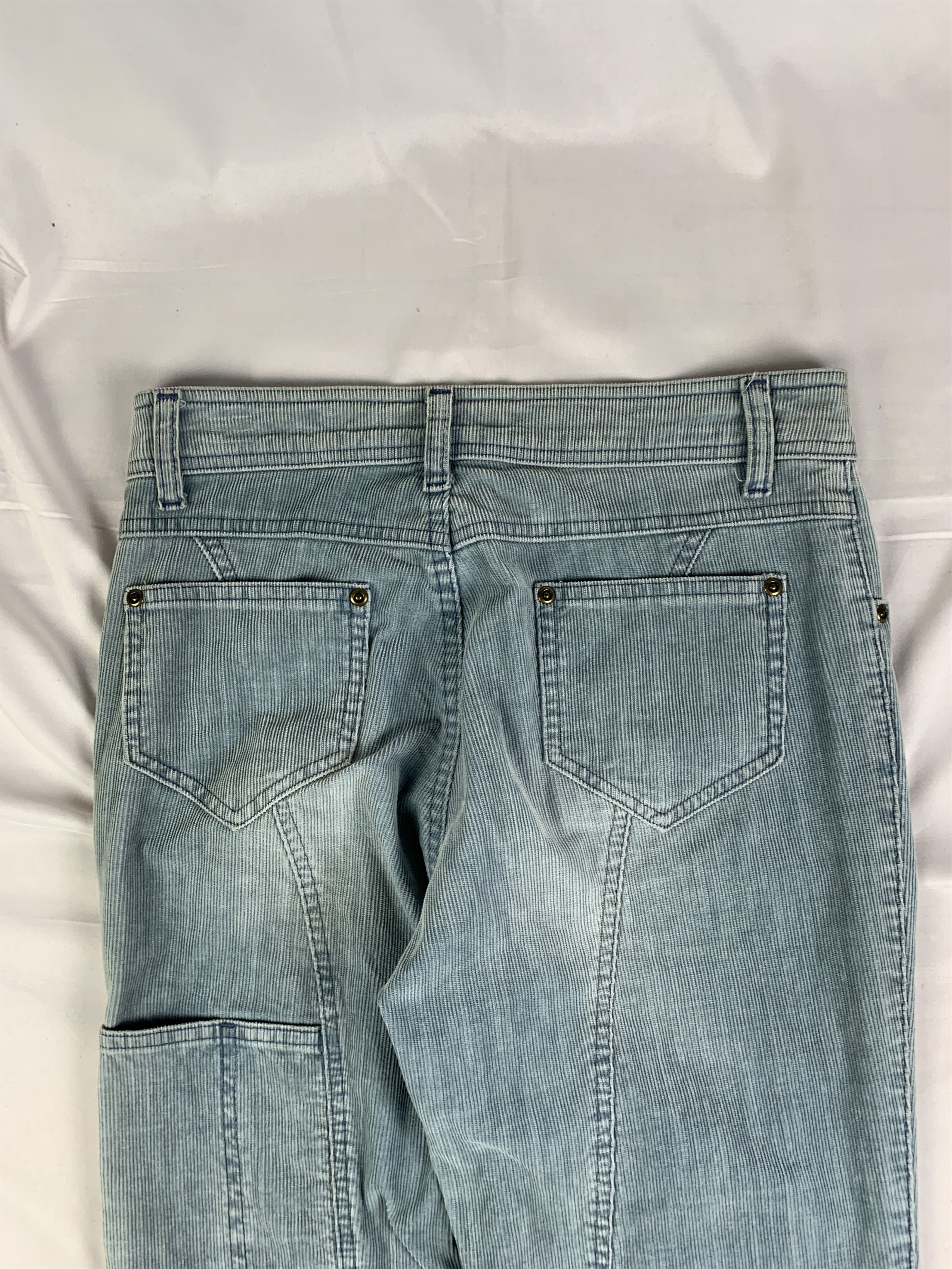 Japanese Brand ikka Baby Blue Corduroy Boot Cut Flare Pants (30) Size 30" / US 8 / IT 44 - 8 Thumbnail