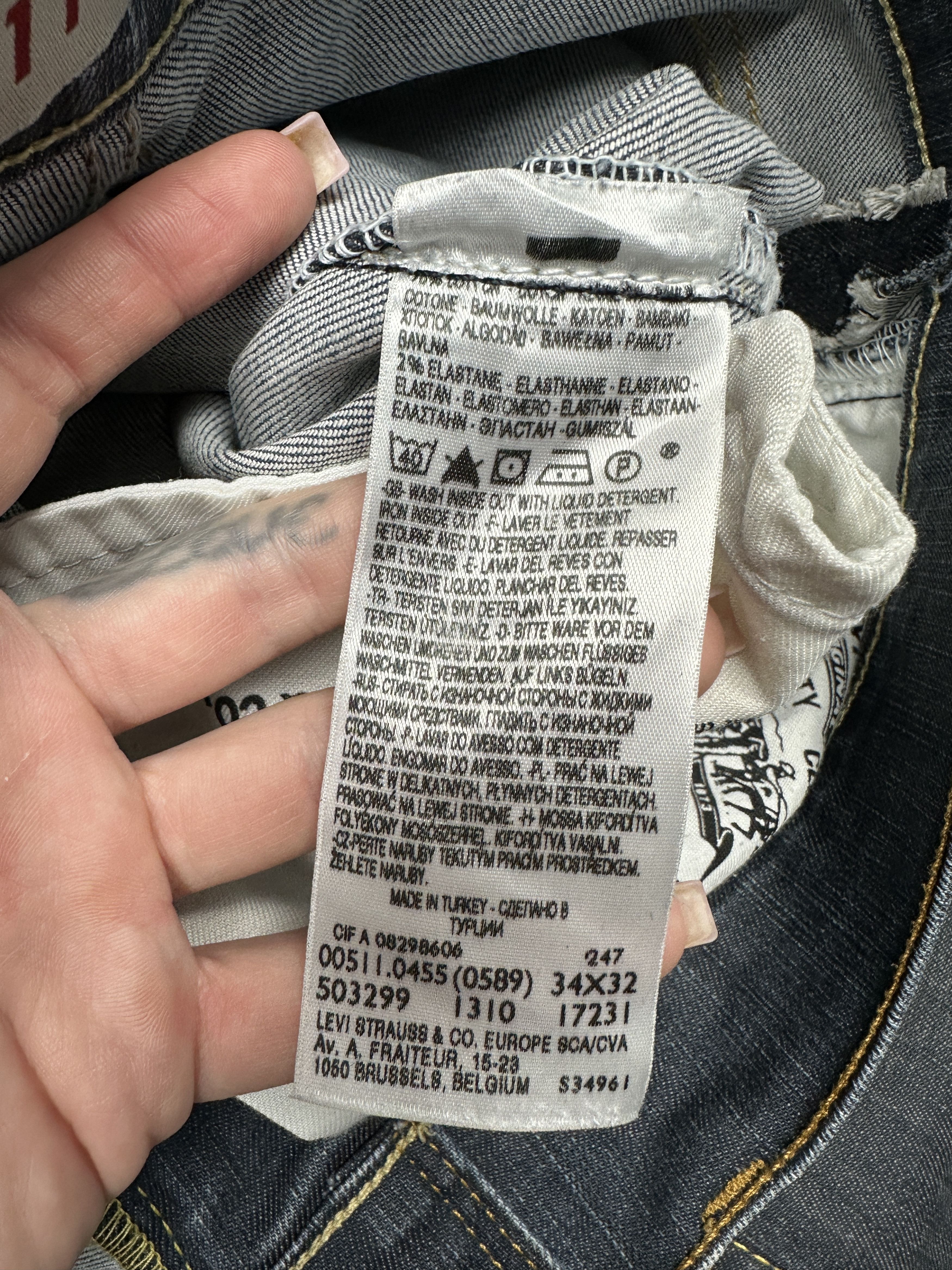 Levi's Levi's 511 Mens Denim Pants Jeans Size 34 x 32 Size US 34 / EU 50 - 9 Thumbnail