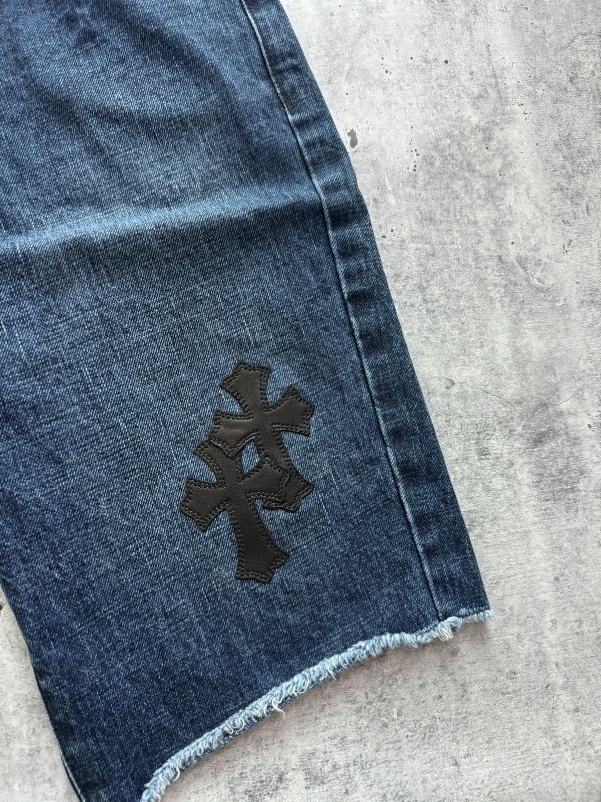 Chrome Hearts Chrome Heart Blue Levi Cross Patch Shorts Size 24" / US 00 / IT 34 - 6 Thumbnail
