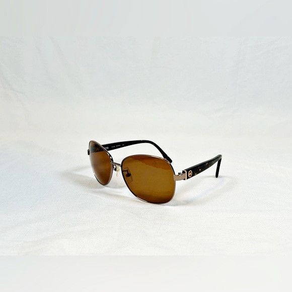 Michael Kors Michael Kors Tunisia Brown Gold Metal Tortoise Sunglasses Size ONE SIZE - 3 Thumbnail