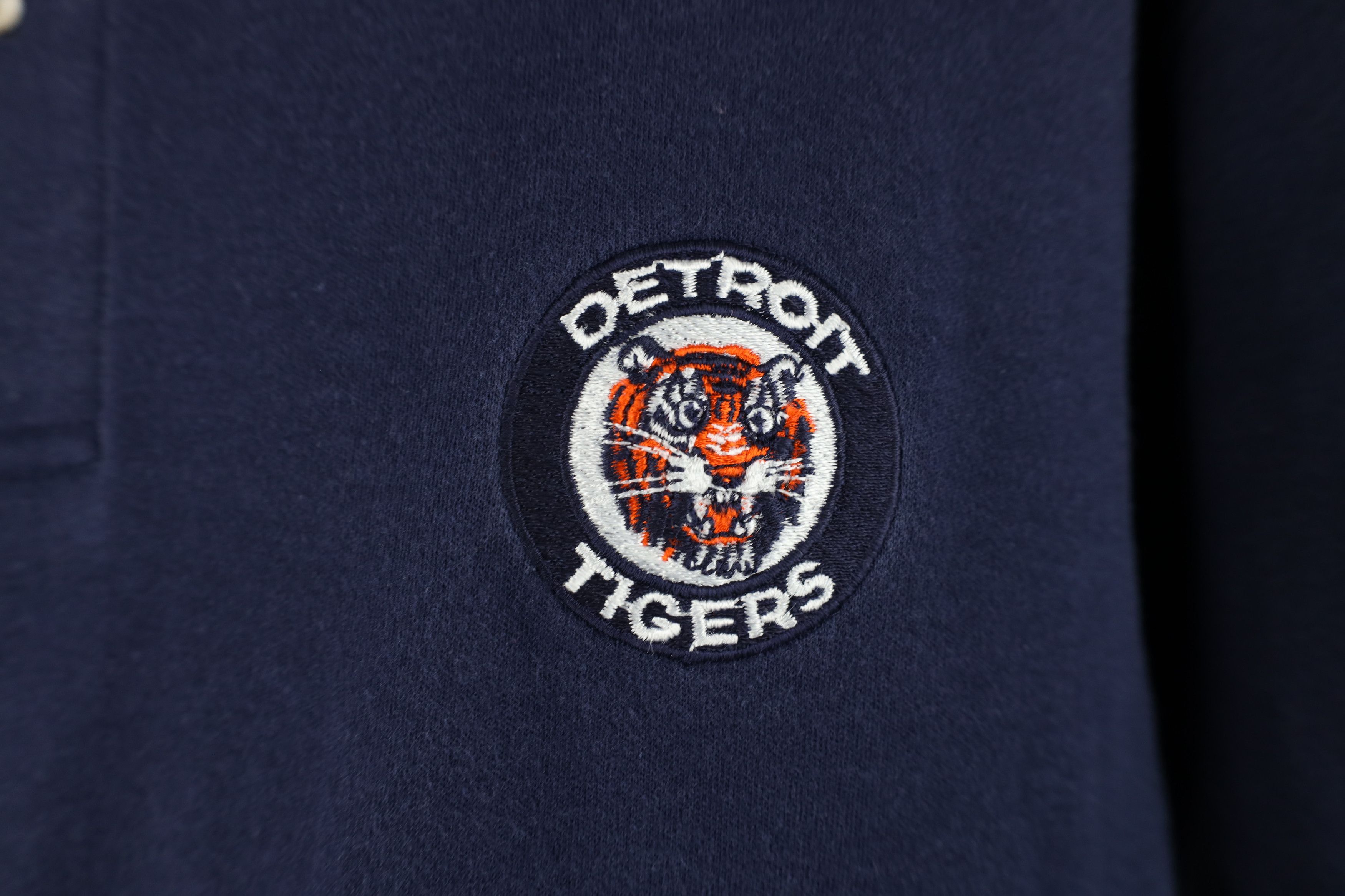 Vintage Vintage 80s 90s Detroit Tigers Baseball Polo Shirt Blue USA Size US L / EU 52-54 / 3 - 4 Thumbnail
