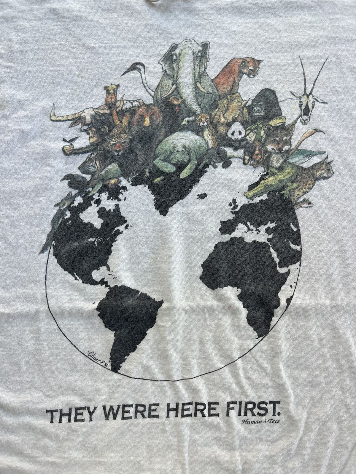 Vintage Vintage THEY WERE HERE FIRST artwork design by Human-i-Tees Size US XXL / EU 58 / 5 - 6 Thumbnail