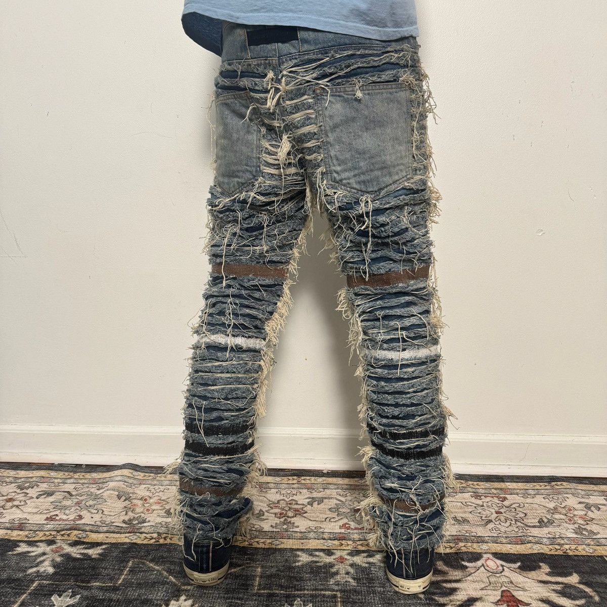 1017 ALYX 9SM 1017 ALYX 9SM x Blackmeans distressed denim Size US 31 - 4 Thumbnail