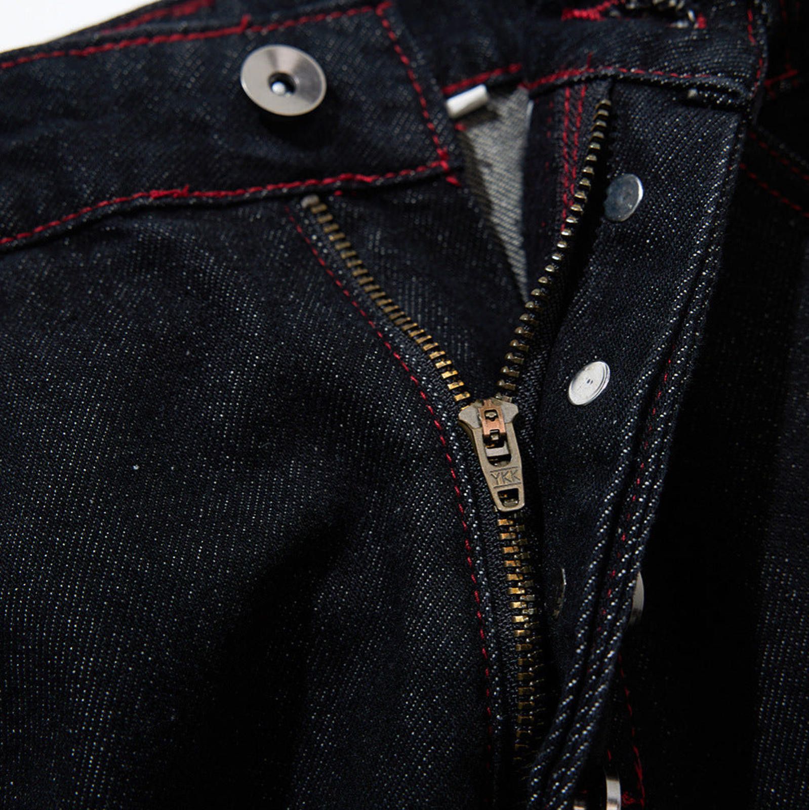 Japanese Brand Black Wide Leg Denim Jeans, Button Fly Jeans Size US 30 / EU 46 - 2 Thumbnail