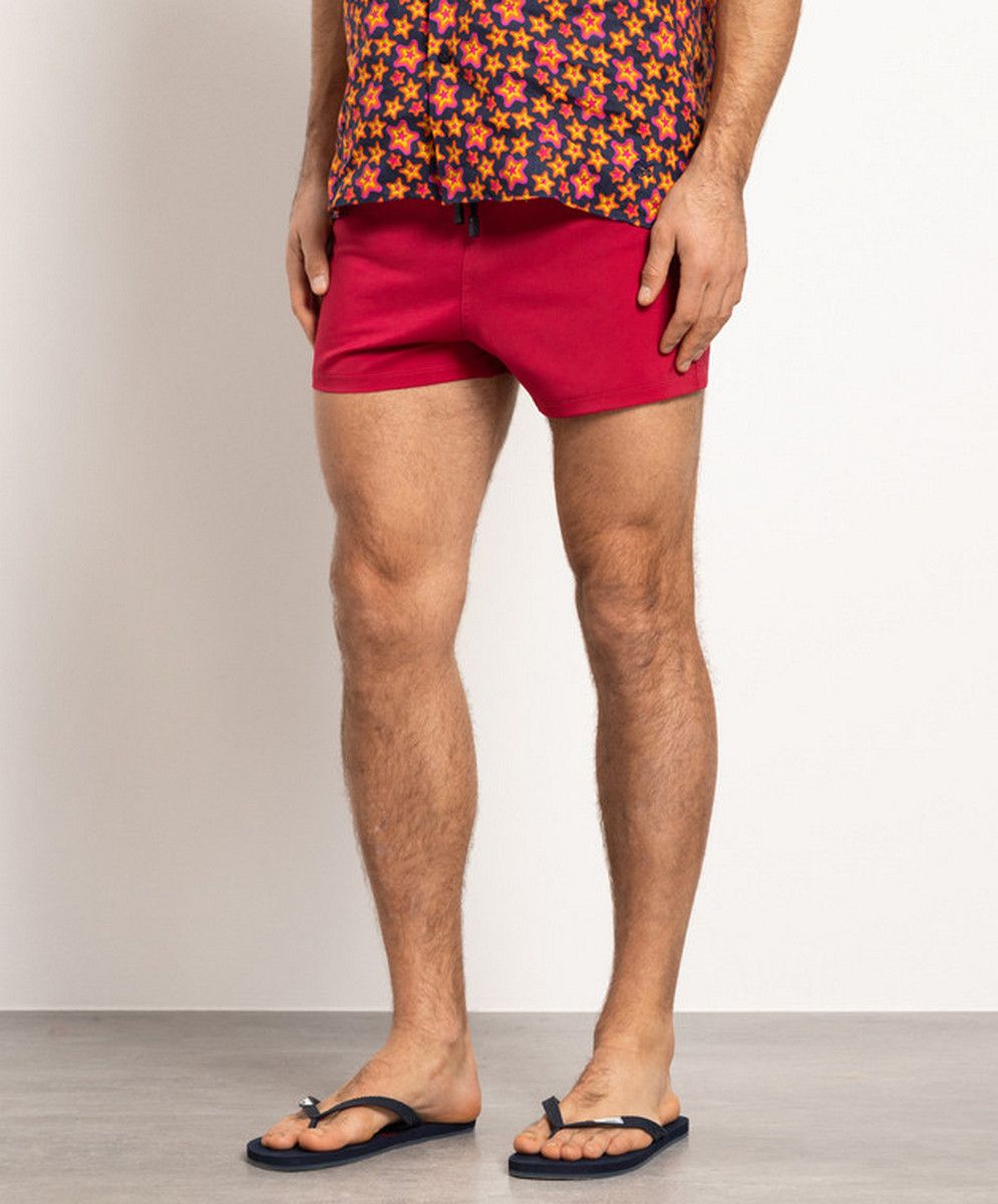 Vilebrequin VILEBREQUIN Massala solid pink fitted stretch swim shorts Size US 32 / EU 48 - 3 Thumbnail
